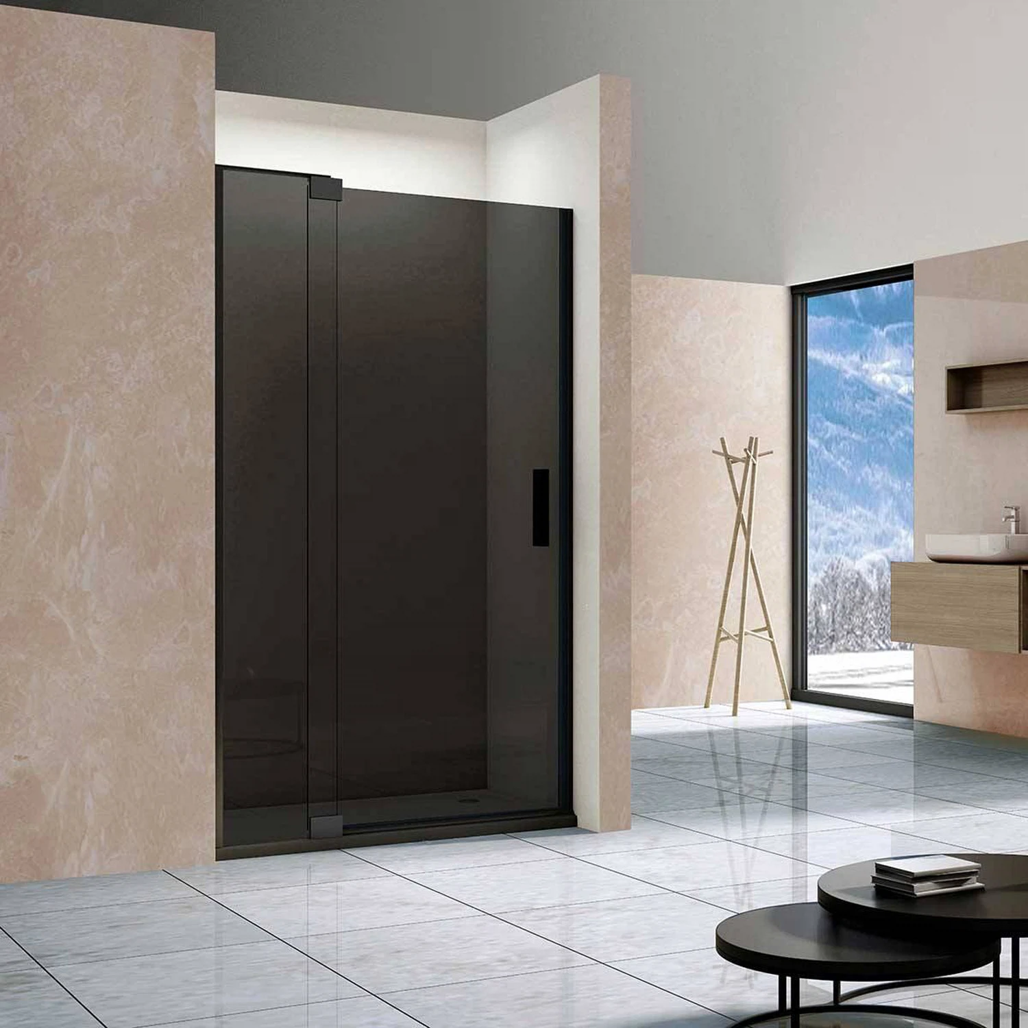 Изображение товара Душевая дверь Vincea Extra VDP-1E9010CGB, 900x200 мм, стекло тонированное