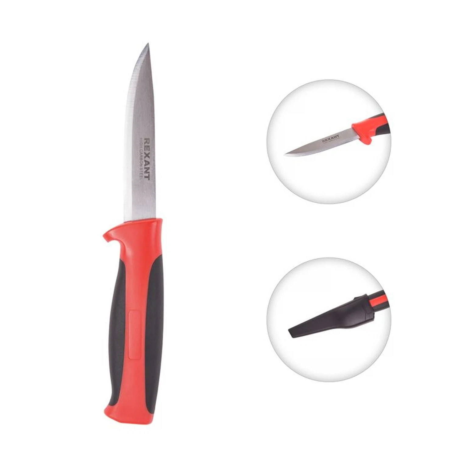 Изображение товара Нож строительный нержавеющая сталь лезвие 90мм REXANT