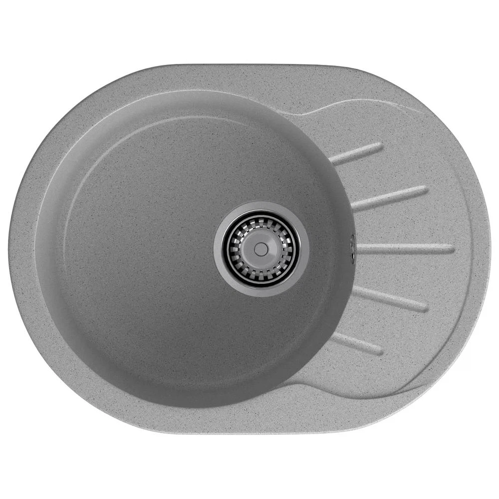 Изображение товара Кухонная мойка GranFest RONDO 580L, серый, искусственный мрамор