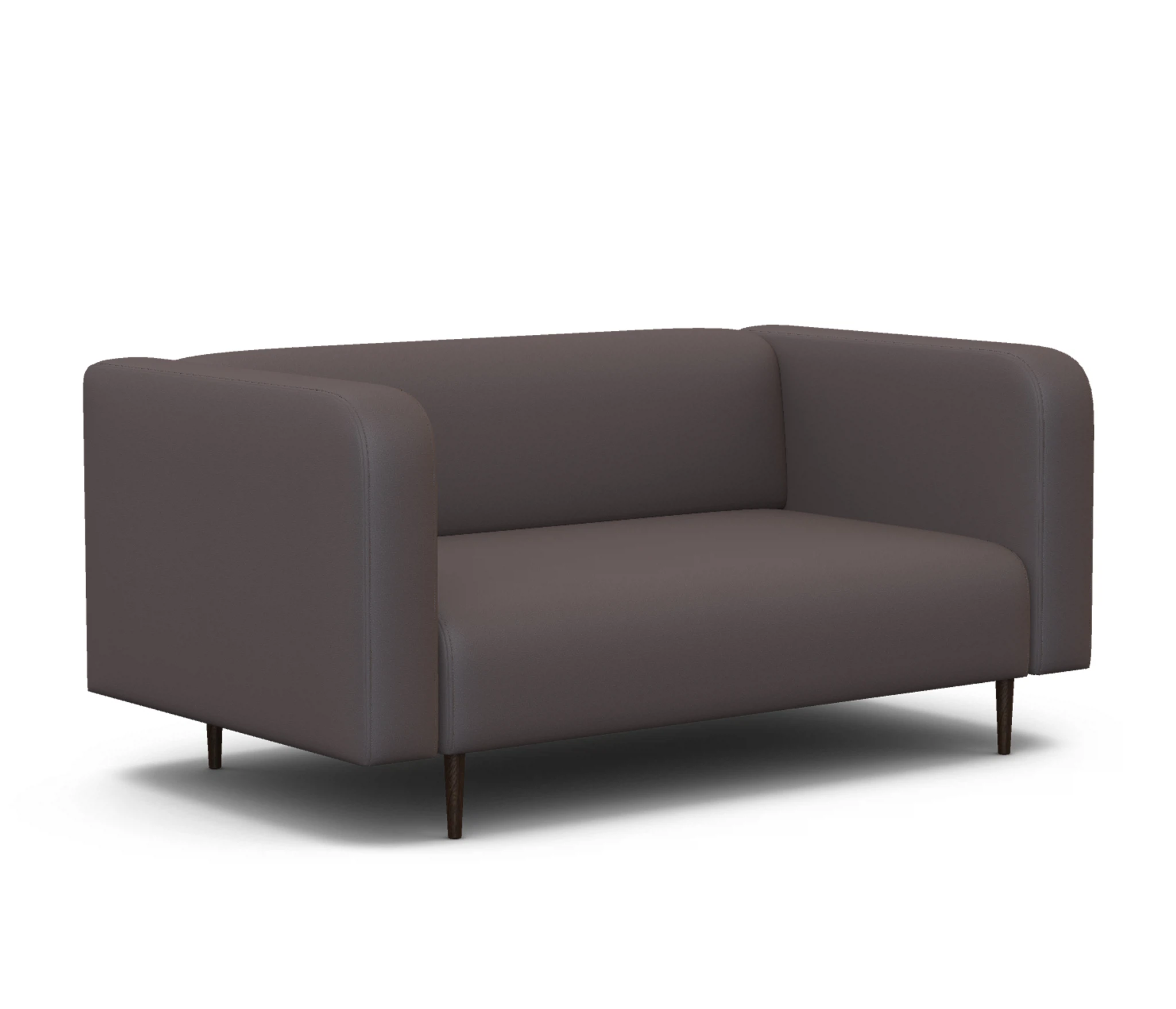 Изображение товара Офисный диван Акцент из эко-кожи темно-серого цвета 134x78 см