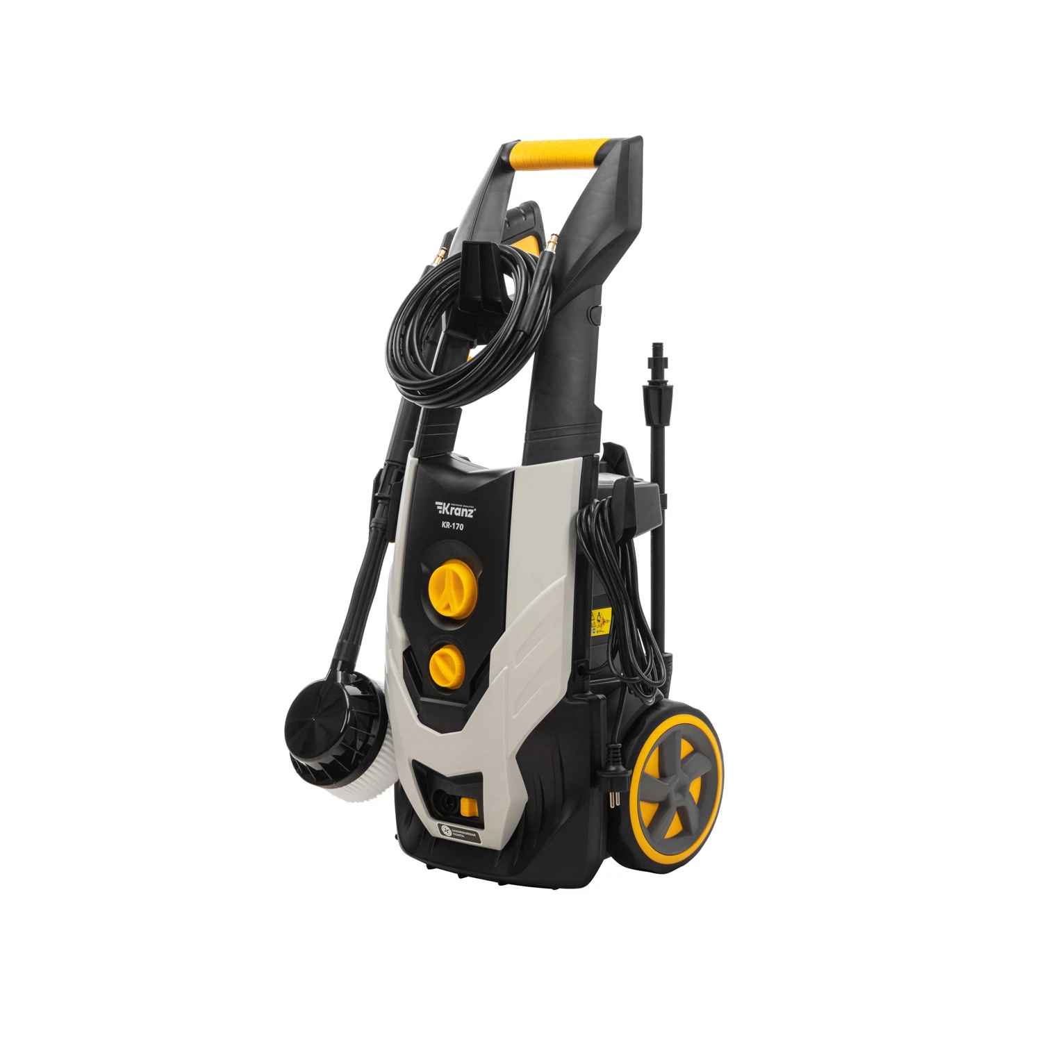 Изображение товара Мойка высокого давления KR-170 KRANZ 170 бар, мощность 2200 Вт, фильтр, пеногенератор