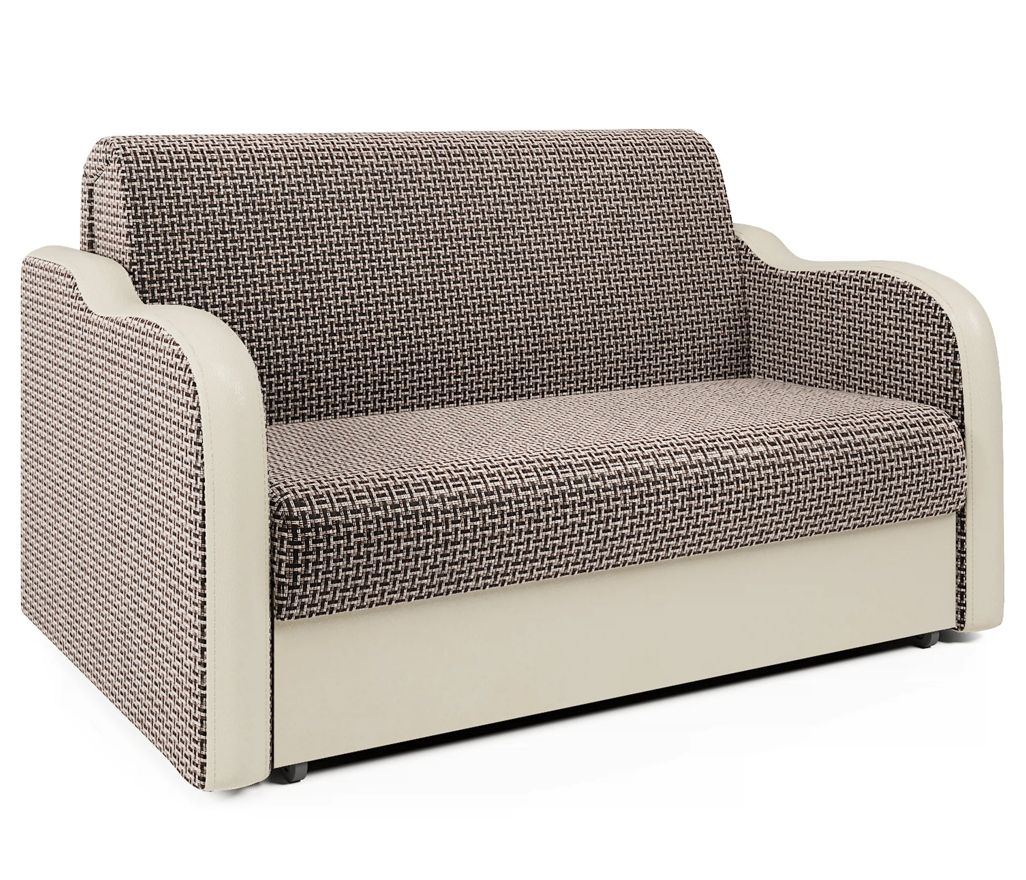 Изображение товара Диван-кровать Коломбо 100 Корфу коричневый и экокожа беж