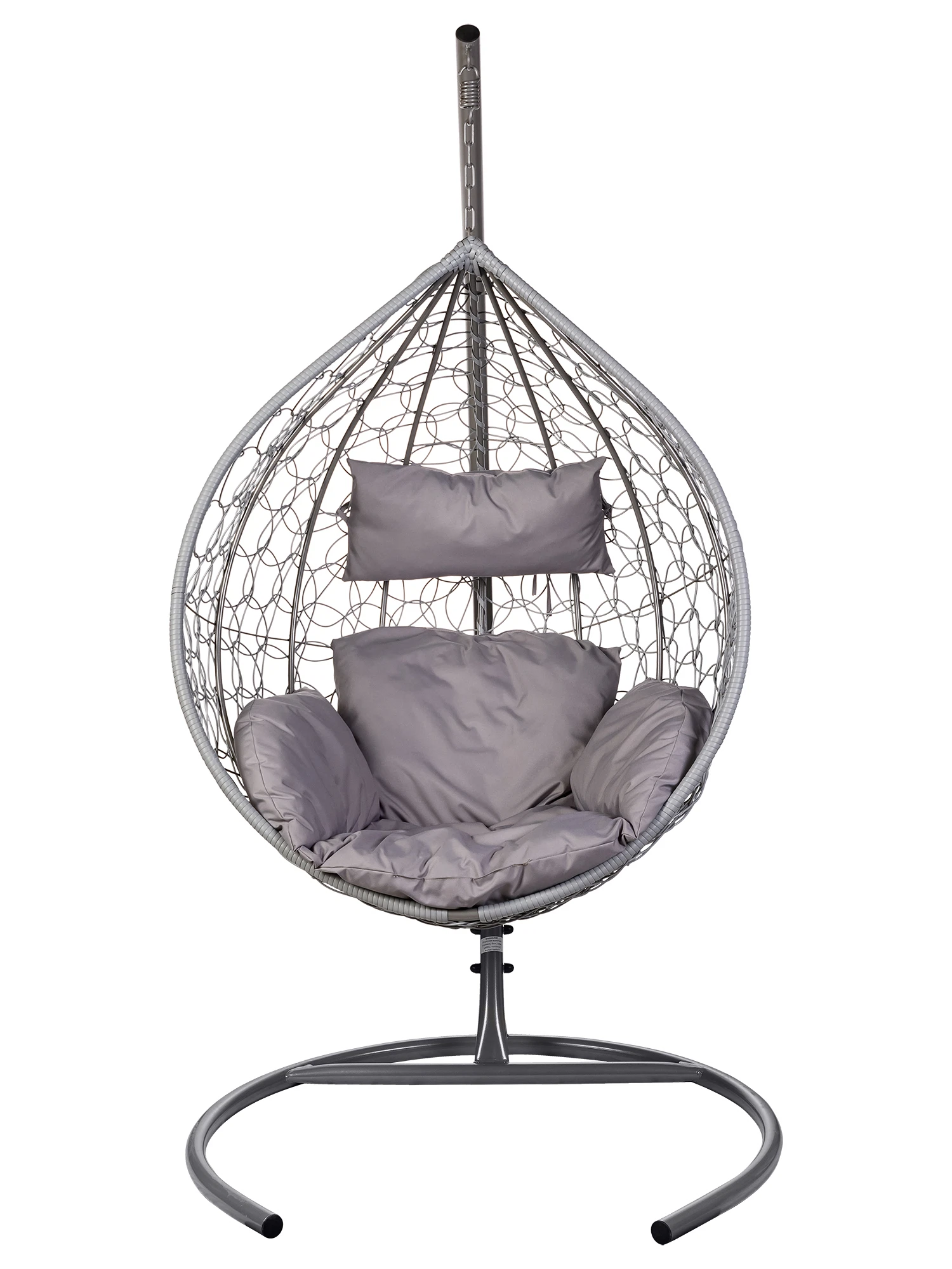 Изображение товара Подвесное кресло Tropica серое с подушкой для отдыха у excitement красоты сада или дома