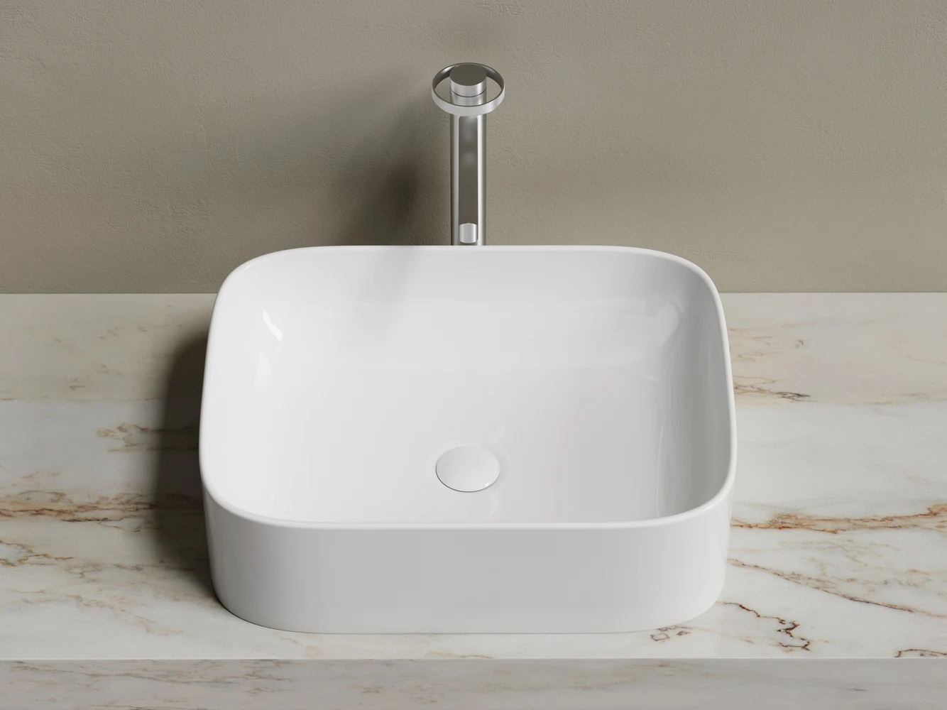 Изображение товара Умывальник чаша накладная прямоугольная Element 505x380x150мм Ceramica Nova Италия