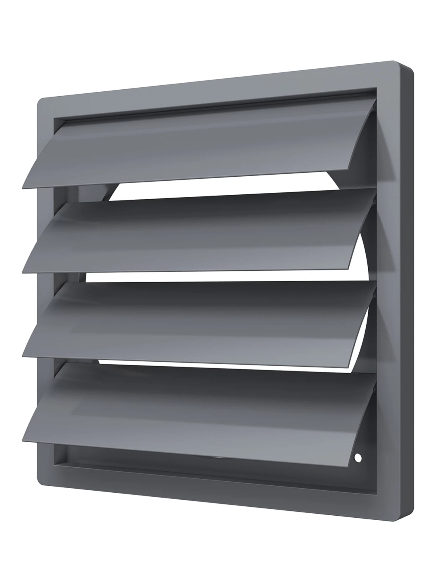 Изображение товара Решетка приточно-вытяжная с гравитационными жалюзи 242х242 мм АБС серый Flanс D200