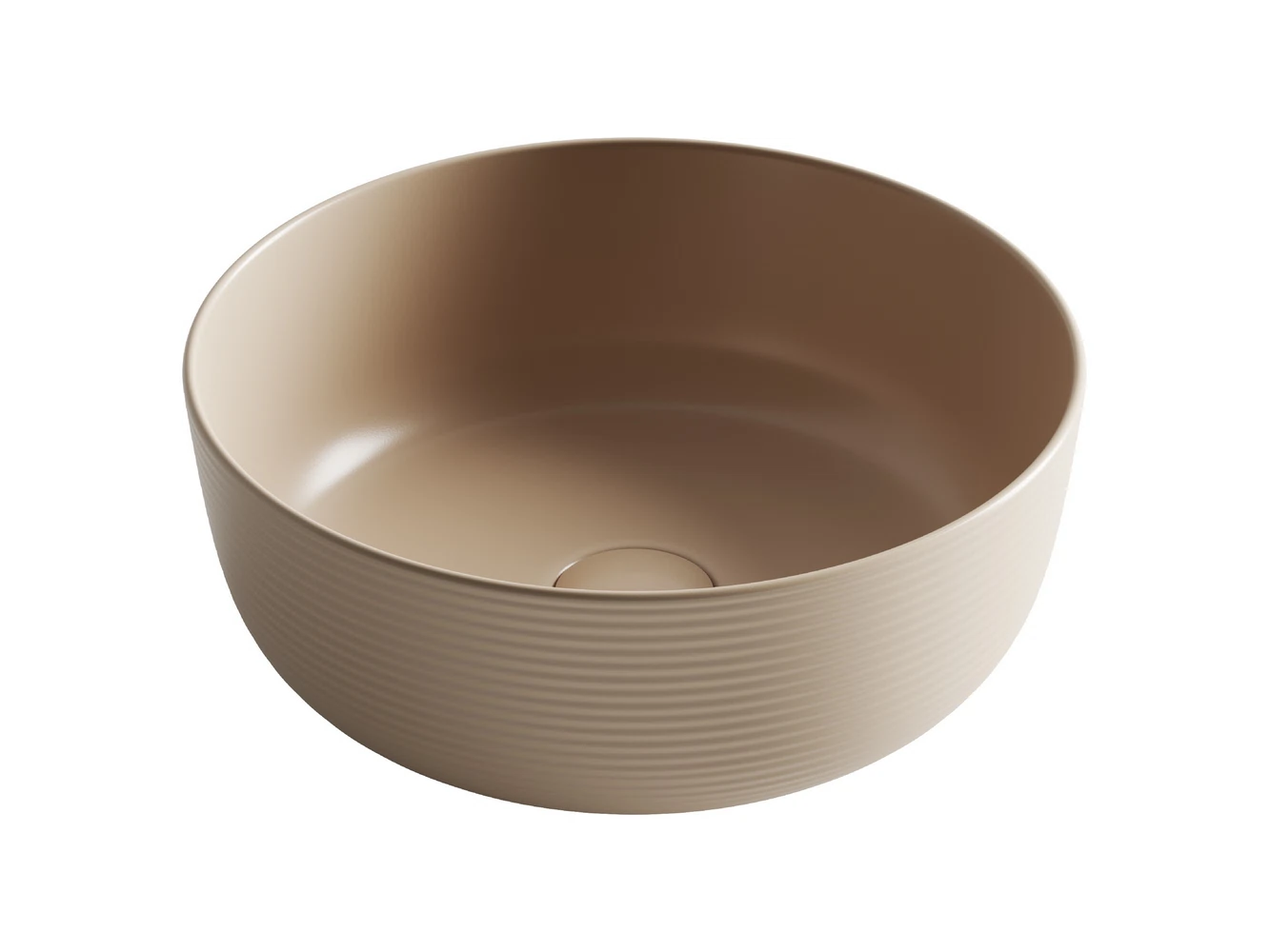 Изображение товара Круглая накладная раковина 356x356 мм капучино матовая Ceramica Nova