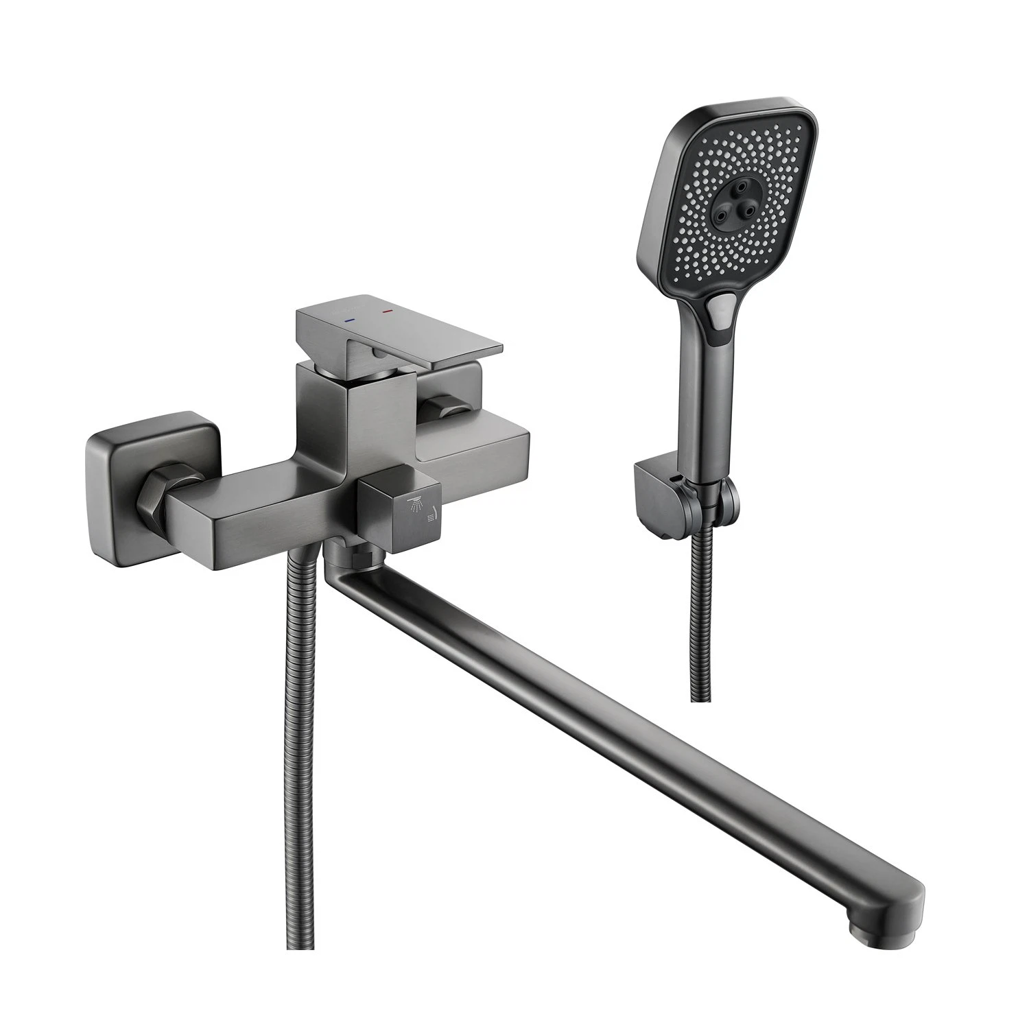 Изображение товара Смеситель для ванны Shevanik S9622T, оружейная сталь