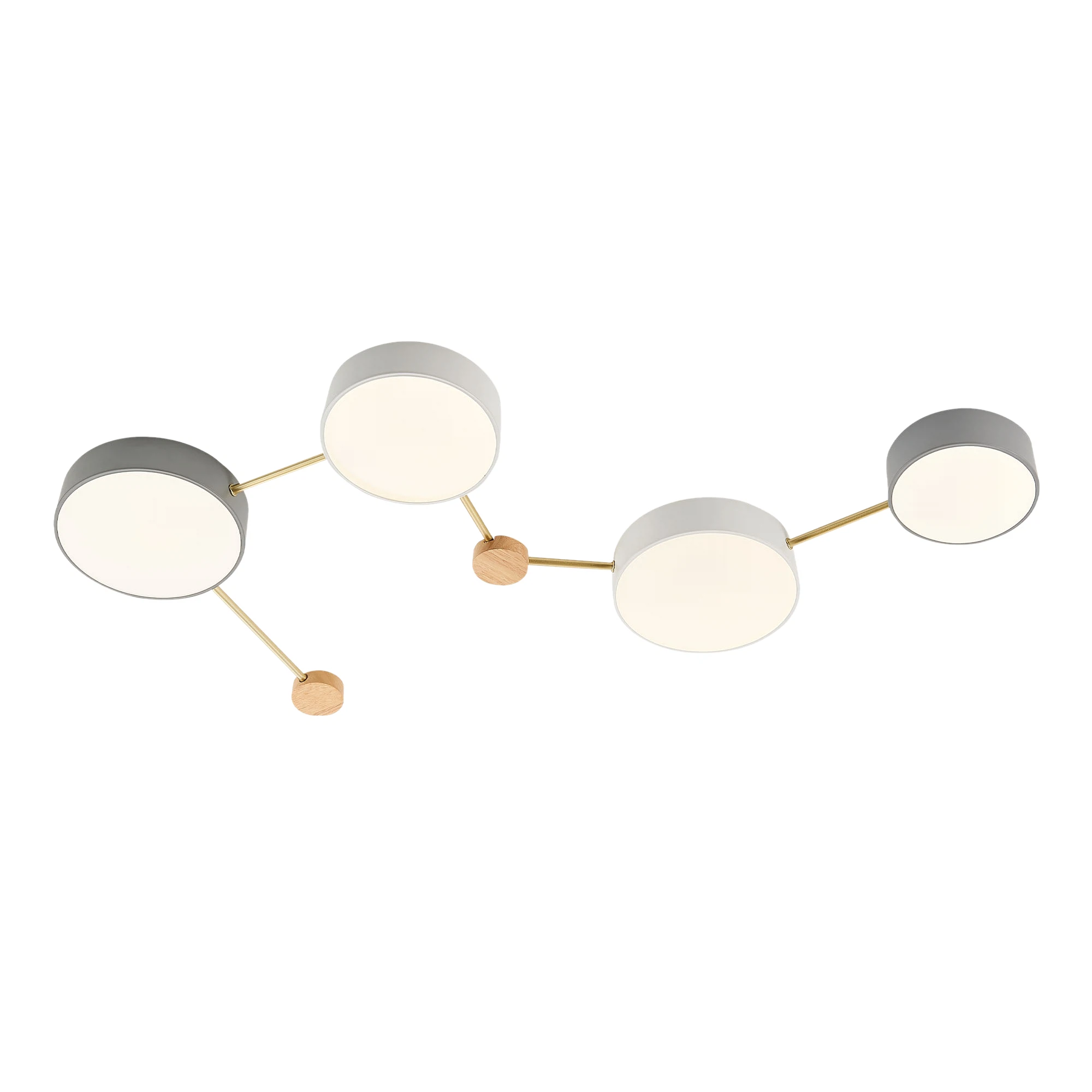 Изображение товара Светильник светодиодный, золотистый / светлое дерево, белый / серый, DOSSENA, LED, 16,5, SLE600102-04