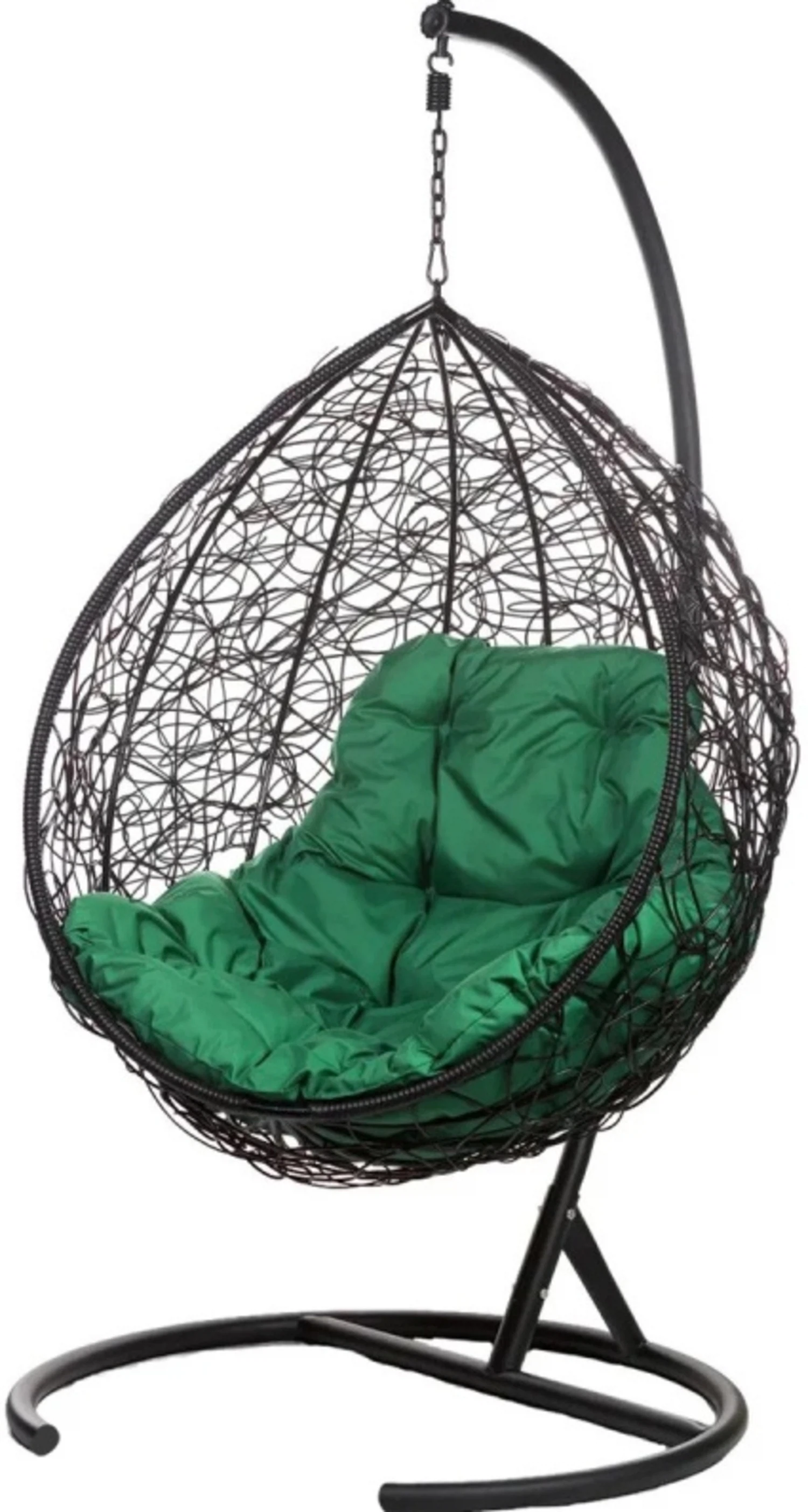 Изображение товара Подвесное кресло Tropica с зеленой подушкой от Bigarden