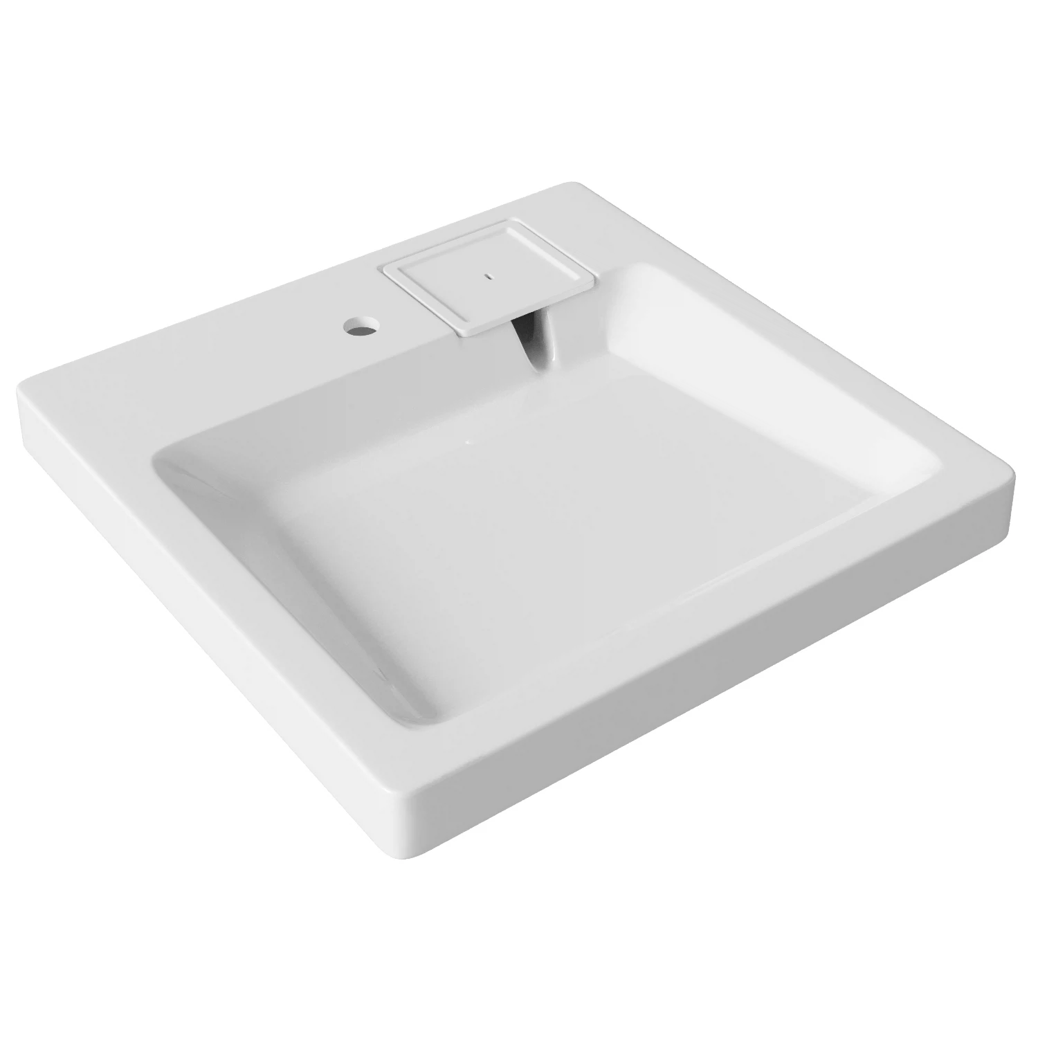 Изображение товара Раковина над стиральной машиной Mixline 60x60 см белая, композитный мрамор