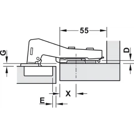 Комплект петли вкладные 310A/SM 90гр HAFELE 311.69.508 (2шт)