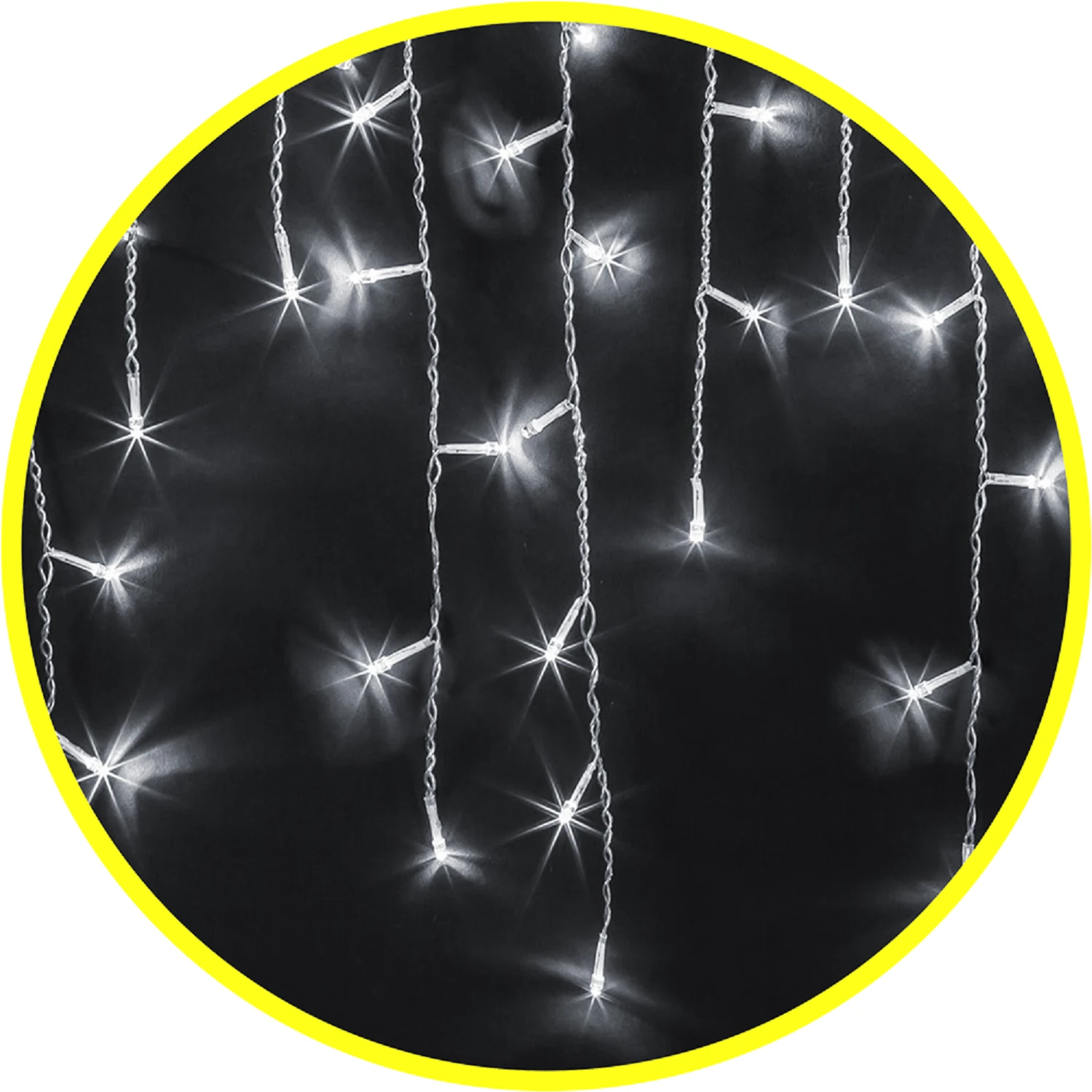 Изображение товара Уличная гирлянда Navigator 61 844 со снежным эффектом и бахромой, 2х0.5 м, белый свет