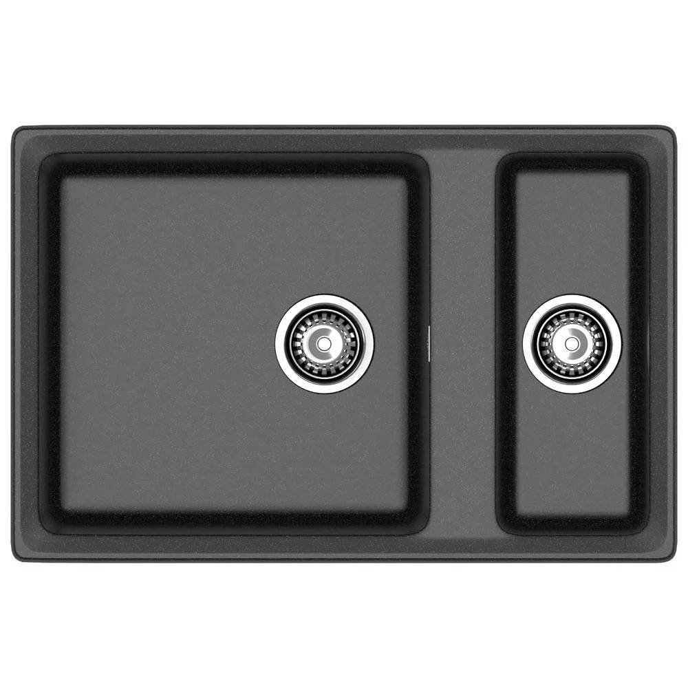 Изображение товара Кухонная мойка GranFest LEVEL 760K, черный, искусственный мрамор