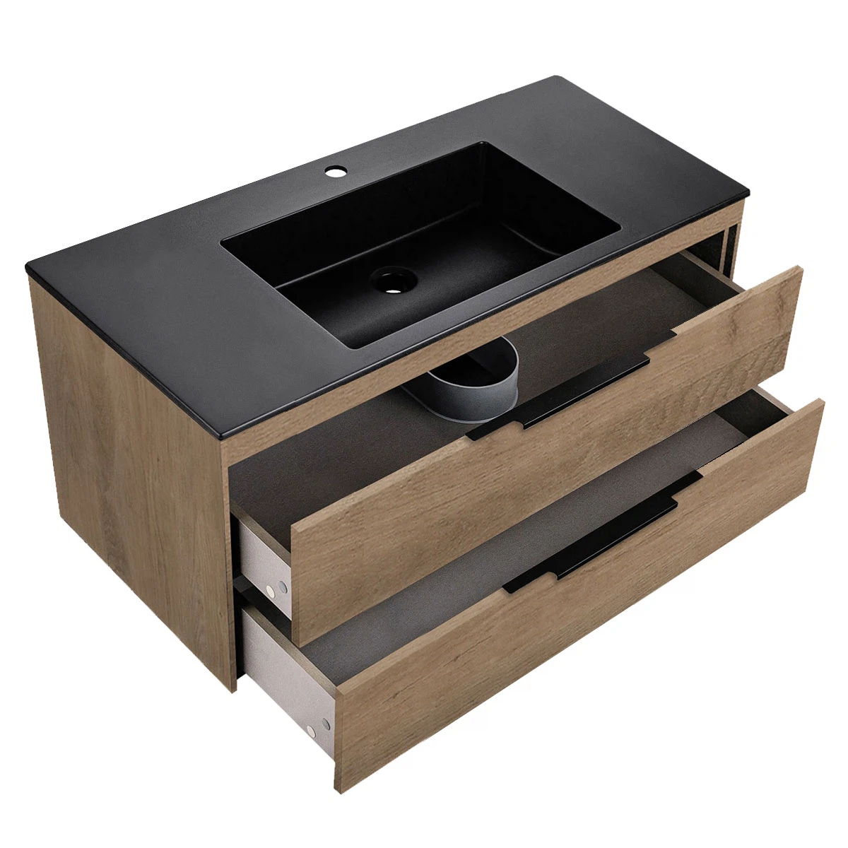 Изображение товара Тумба под раковину Chiara 2D 1000, подвесная, 2 ящика soft-close, бренд Vincea