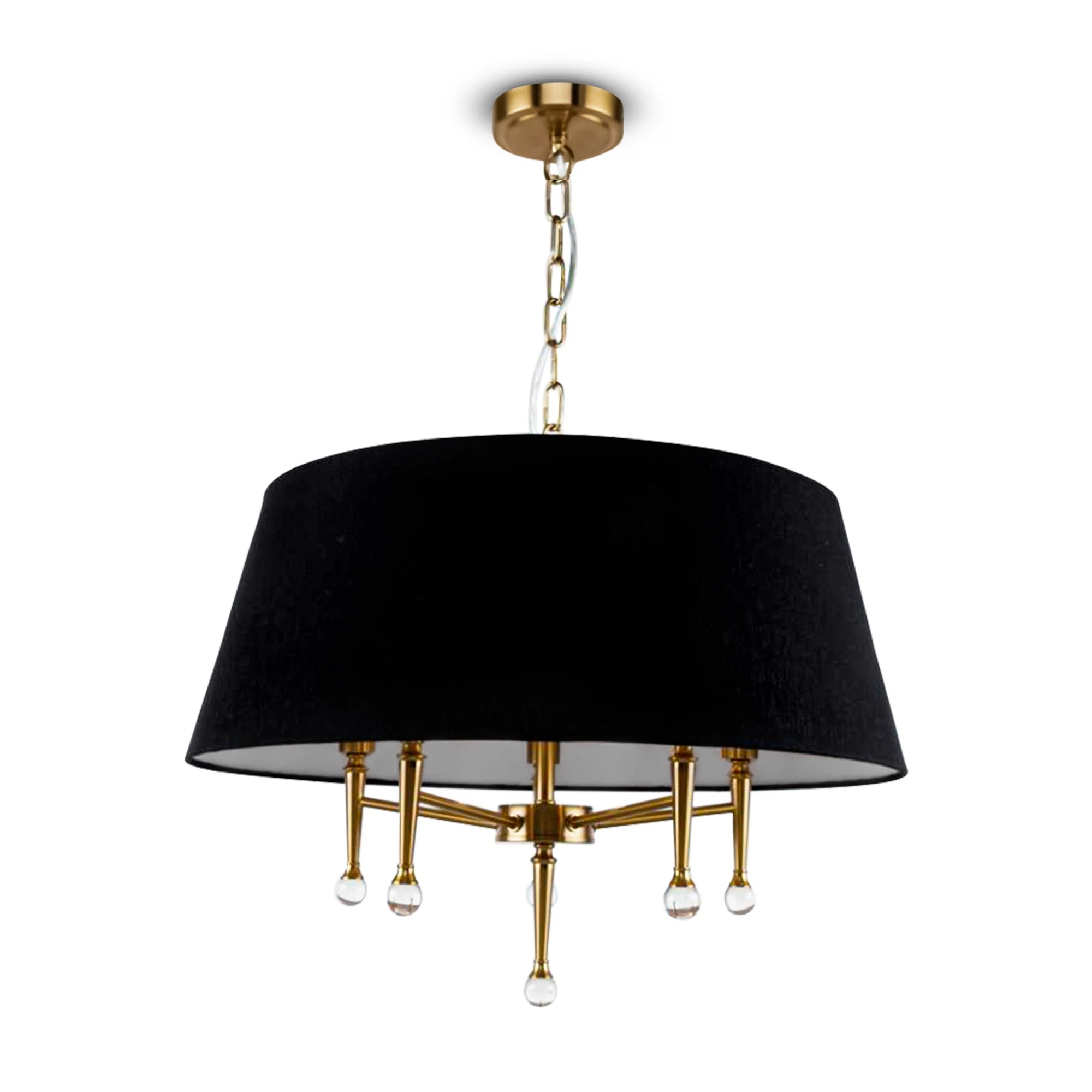 Изображение товара Люстра Freya Rosemary FR5190PL-05BS1 классическая с хрусталем, 5 ламп, металл, текстиль