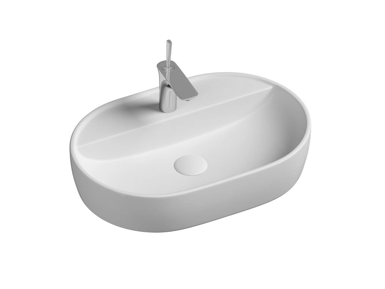 Изображение товара Умывальник накладной Element 600x400x125мм от Ceramica Nova для ванной