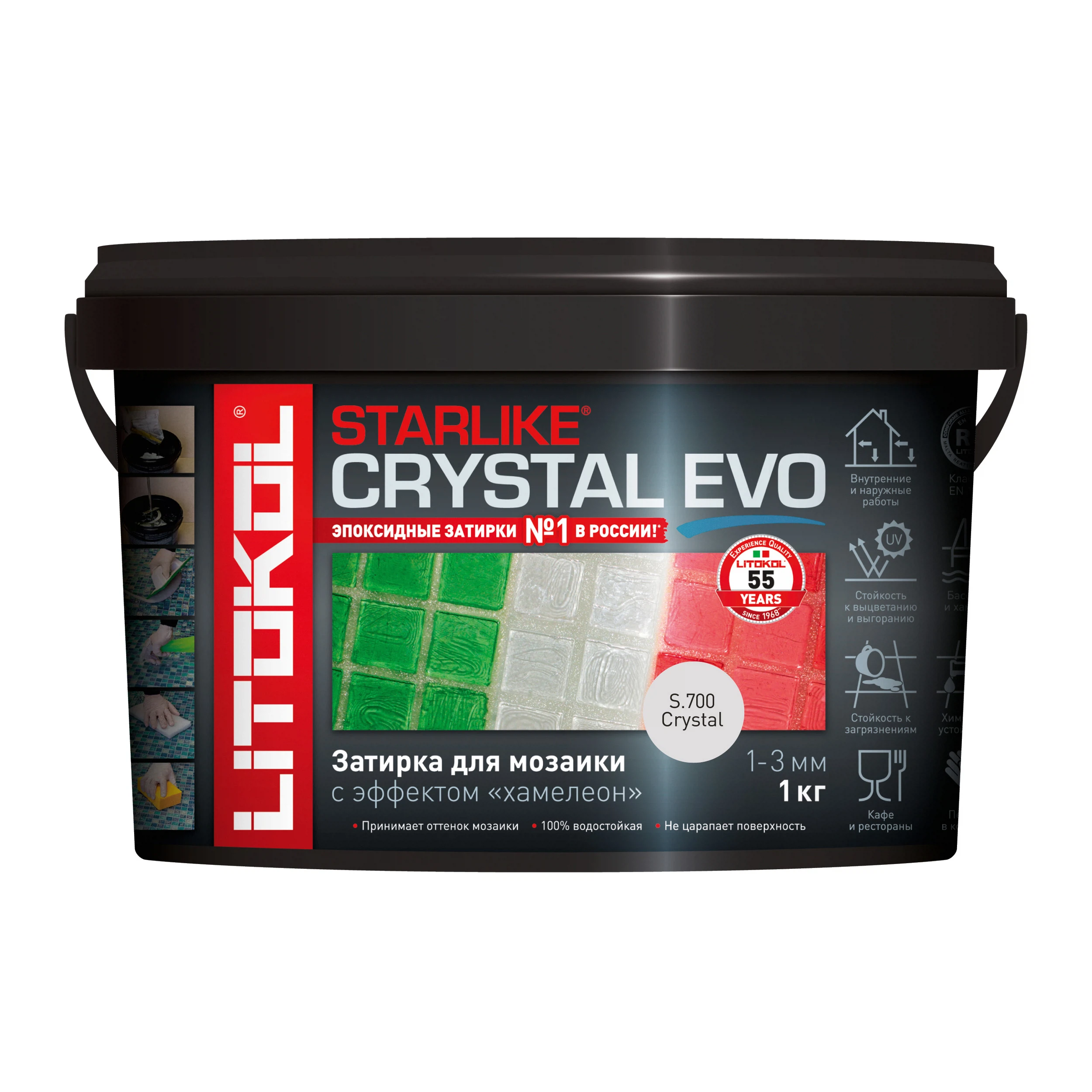 Изображение товара Затирка эпоксидная LITOKOL Starlike Crystal EVO, цвет прозрачный S.700, 1 кг