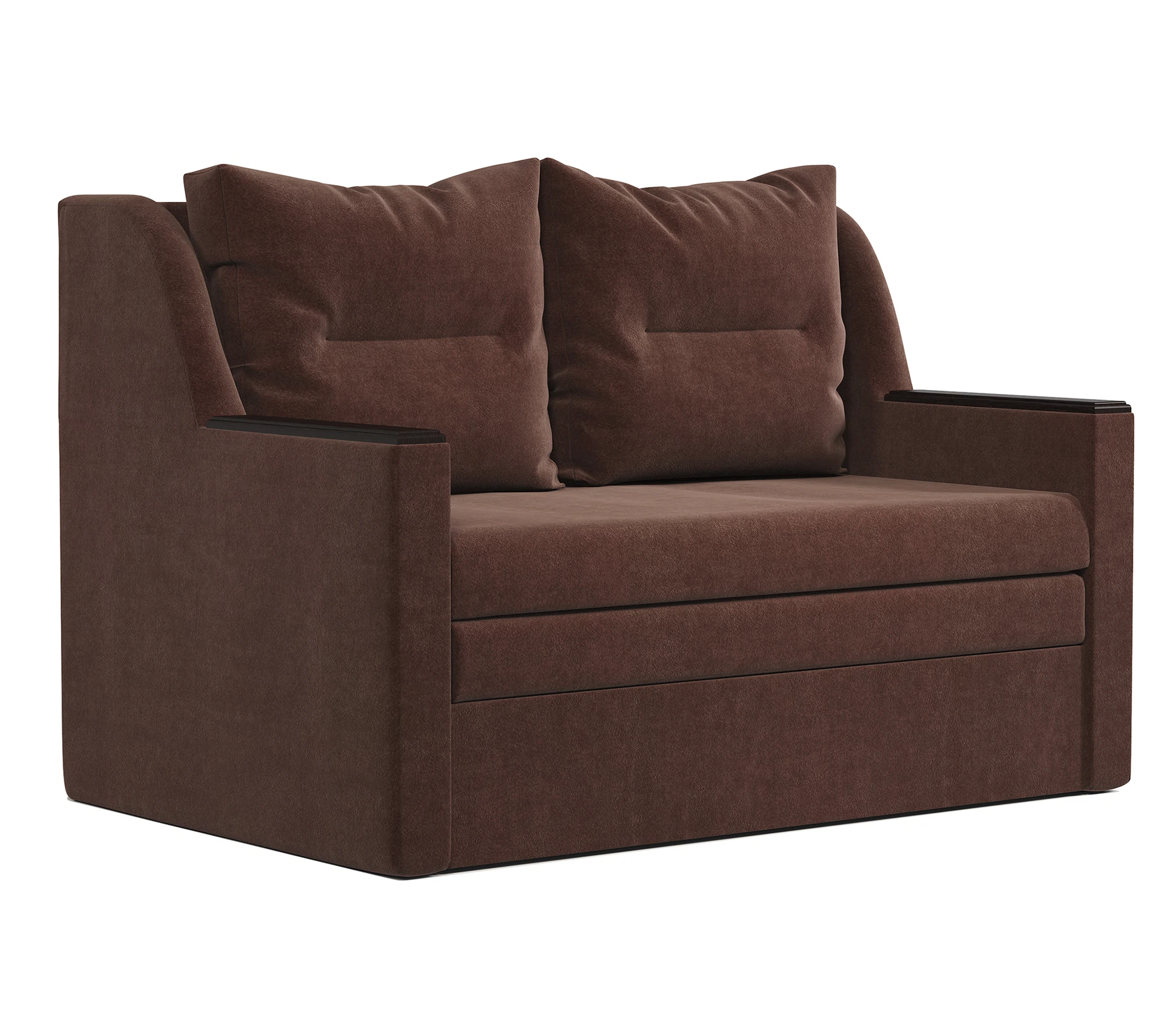 Изображение товара Диван-кровать Дуэт велюр Дрим шоколад с бельевым ящиком