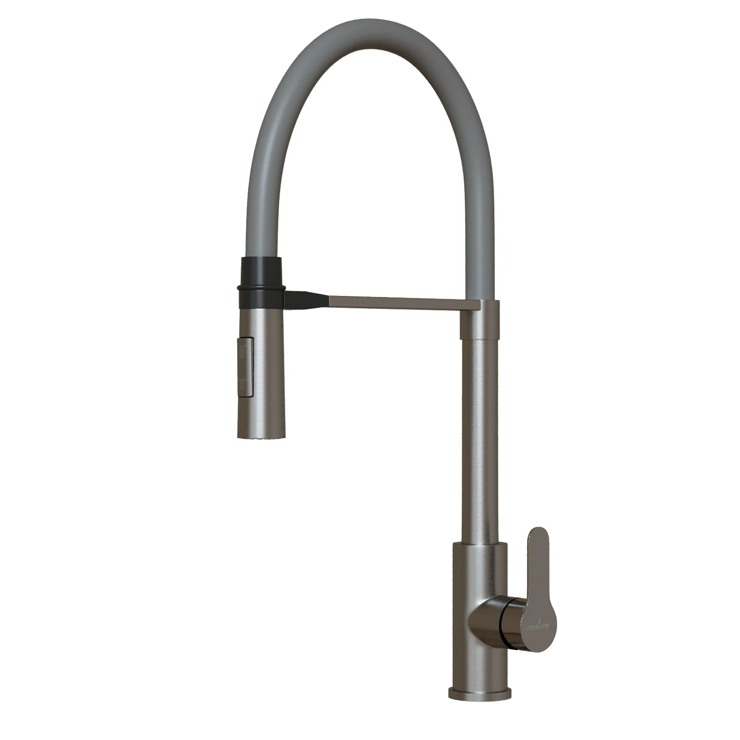 Изображение товара Смеситель для кухни 35k MIXLINE MLSS-0402 серый с гибким изливом магнитом