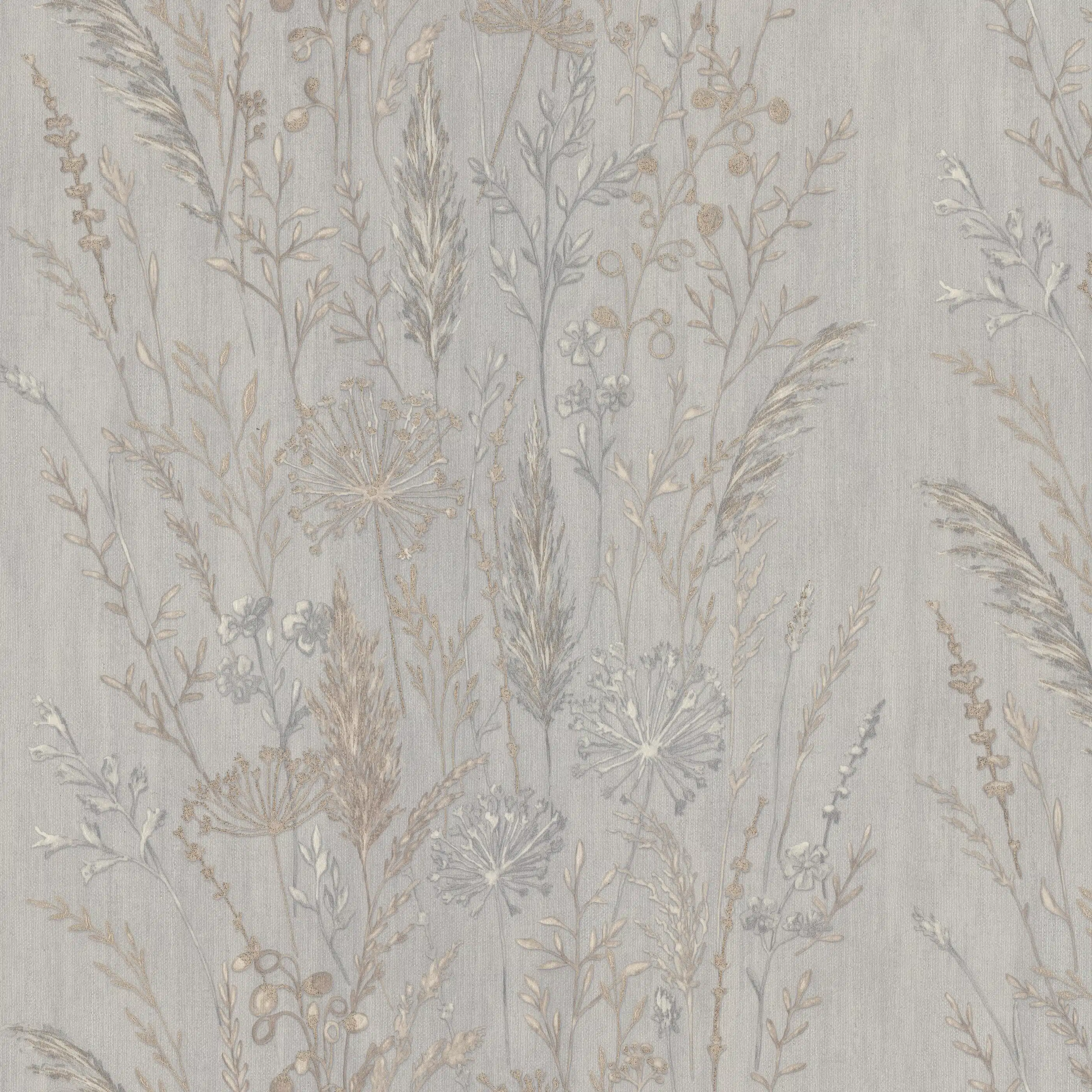 Изображение товара Обои флизелиновые Euro Decor Поле, серые, 1,06*10,05м, 7272-11