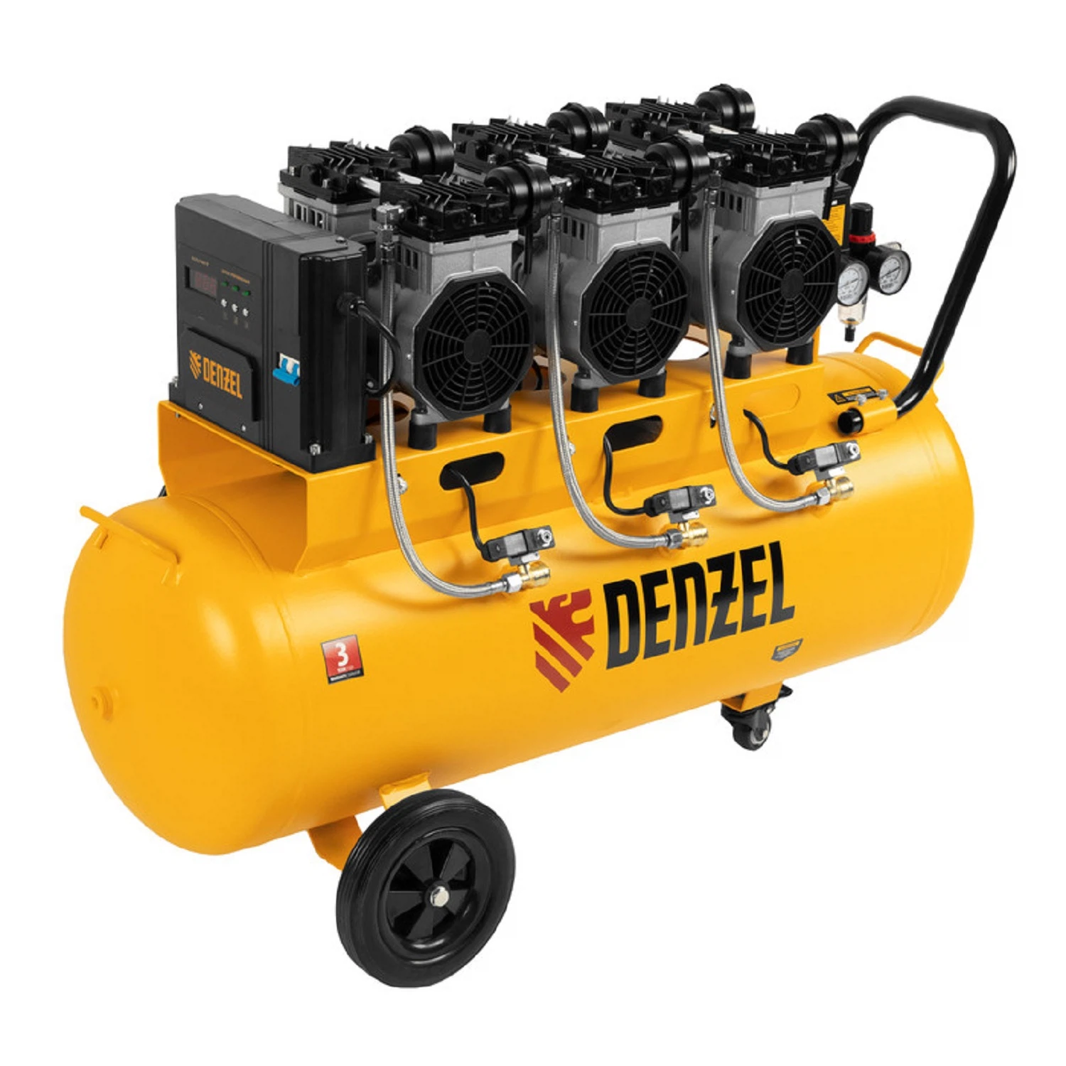 Изображение товара Компрессор безмасляный DLS 3300/100, 3300 Вт,100 л, Denzel