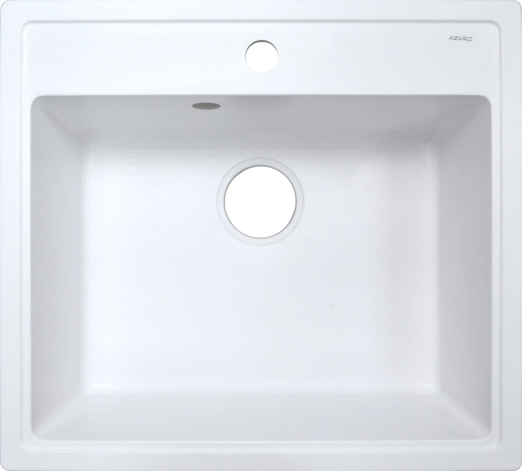 Изображение товара Кухонная мойка Azario Litos белая врезная из искусственного мрамора 570x505 мм