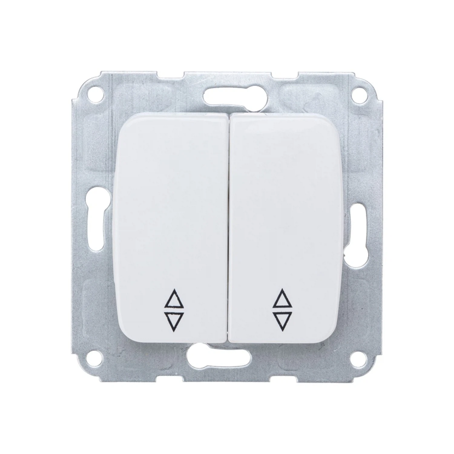 Изображение товара Двухклавишный скрытый выключатель Kranz DEA 10А белый