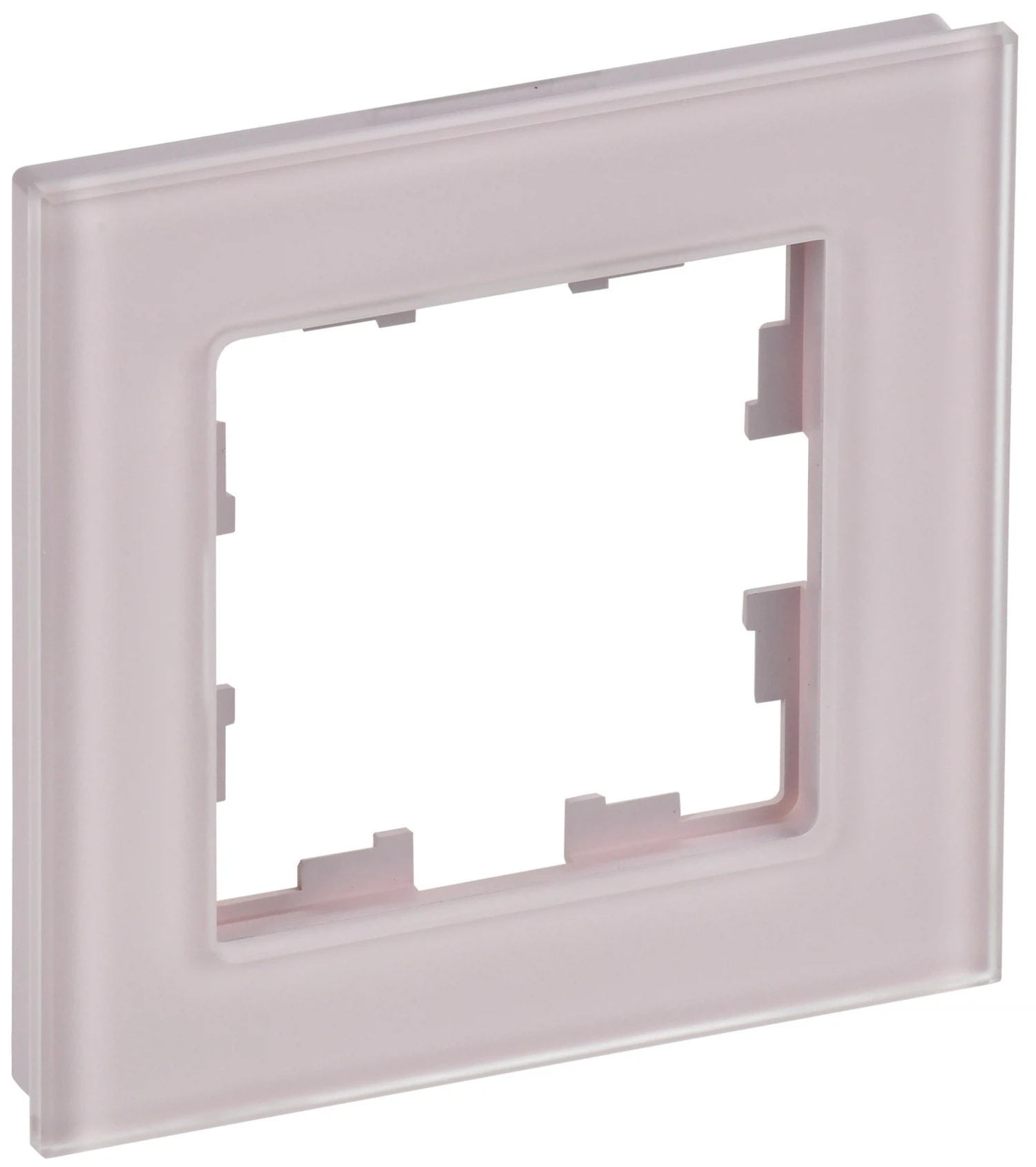 Изображение товара Рамка IEK BRITE DECOR Розовый матовый стекло 1-местная