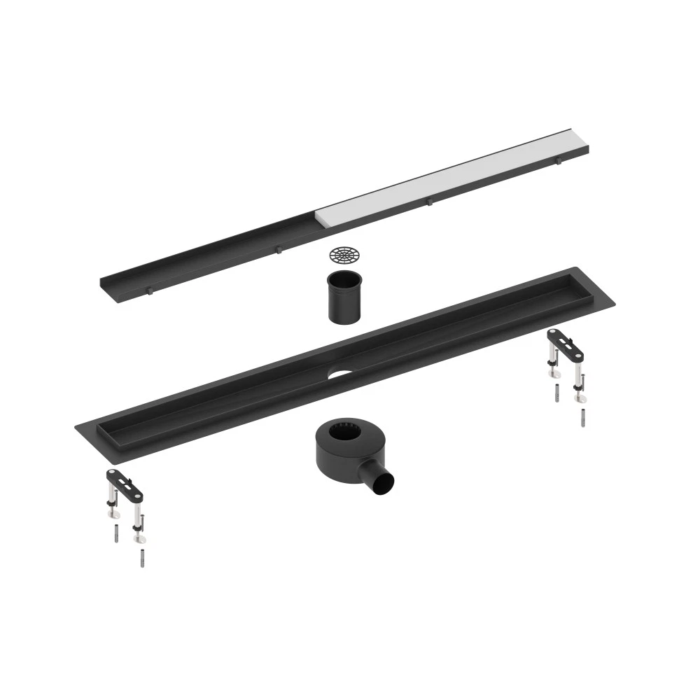 Изображение товара Душевой лоток TIMO DS230209/03, черный, прямоугольный, 90x6 см