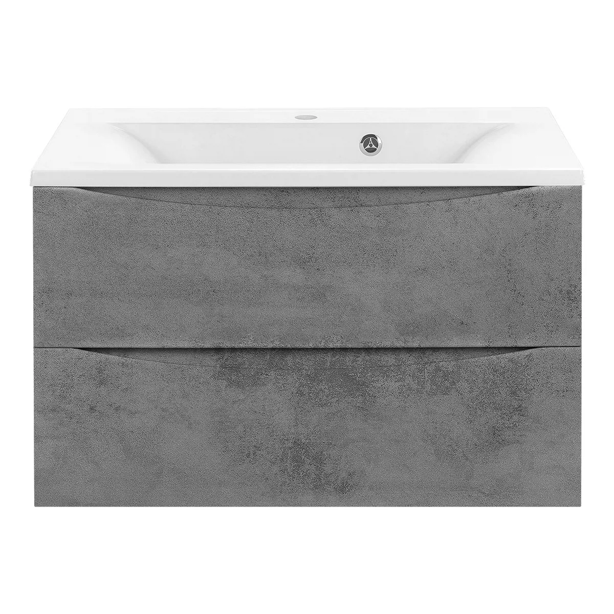 Изображение товара Тумба под раковину Vincea Mia 750 подвесная 2 ящика Beton со soft close