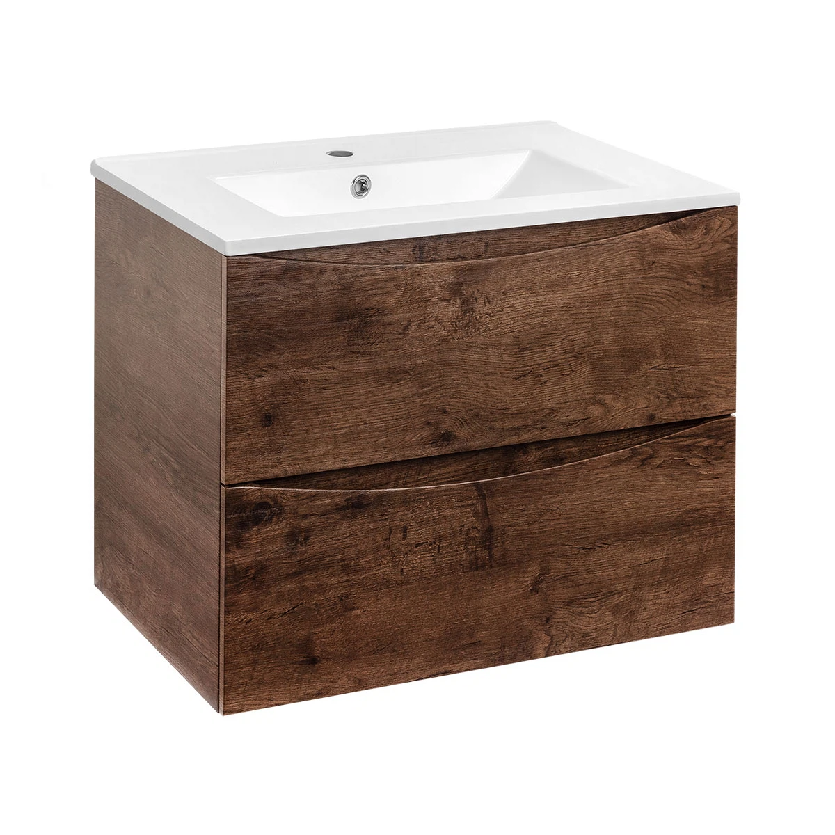 Изображение товара Тумба под керамическую раковину Mia 700 подвесная, 2 выкатных ящика soft close, R.Wood