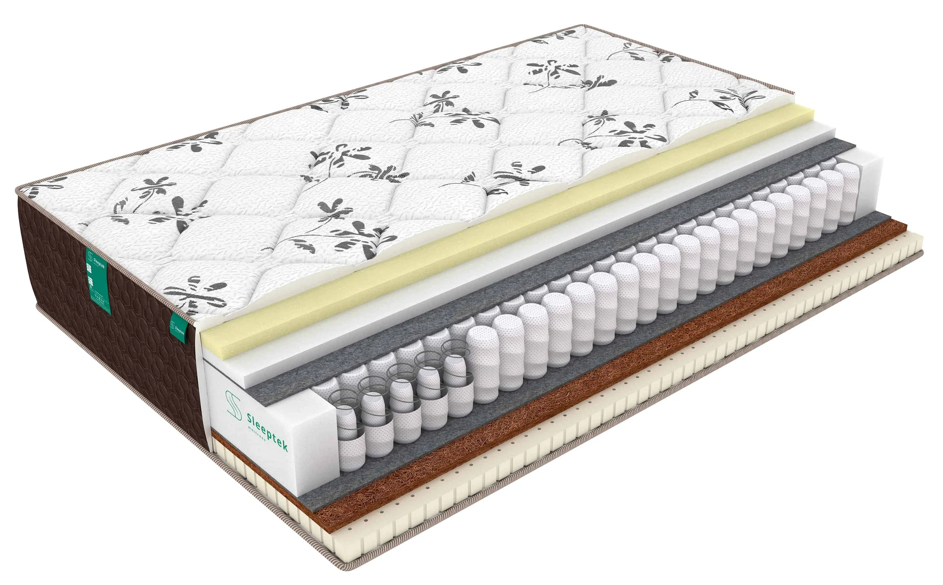 Изображение товара Матрас Sleeptek Duplex MemoNorma LatexStrong 90x190 см с независимым пружинным блоком