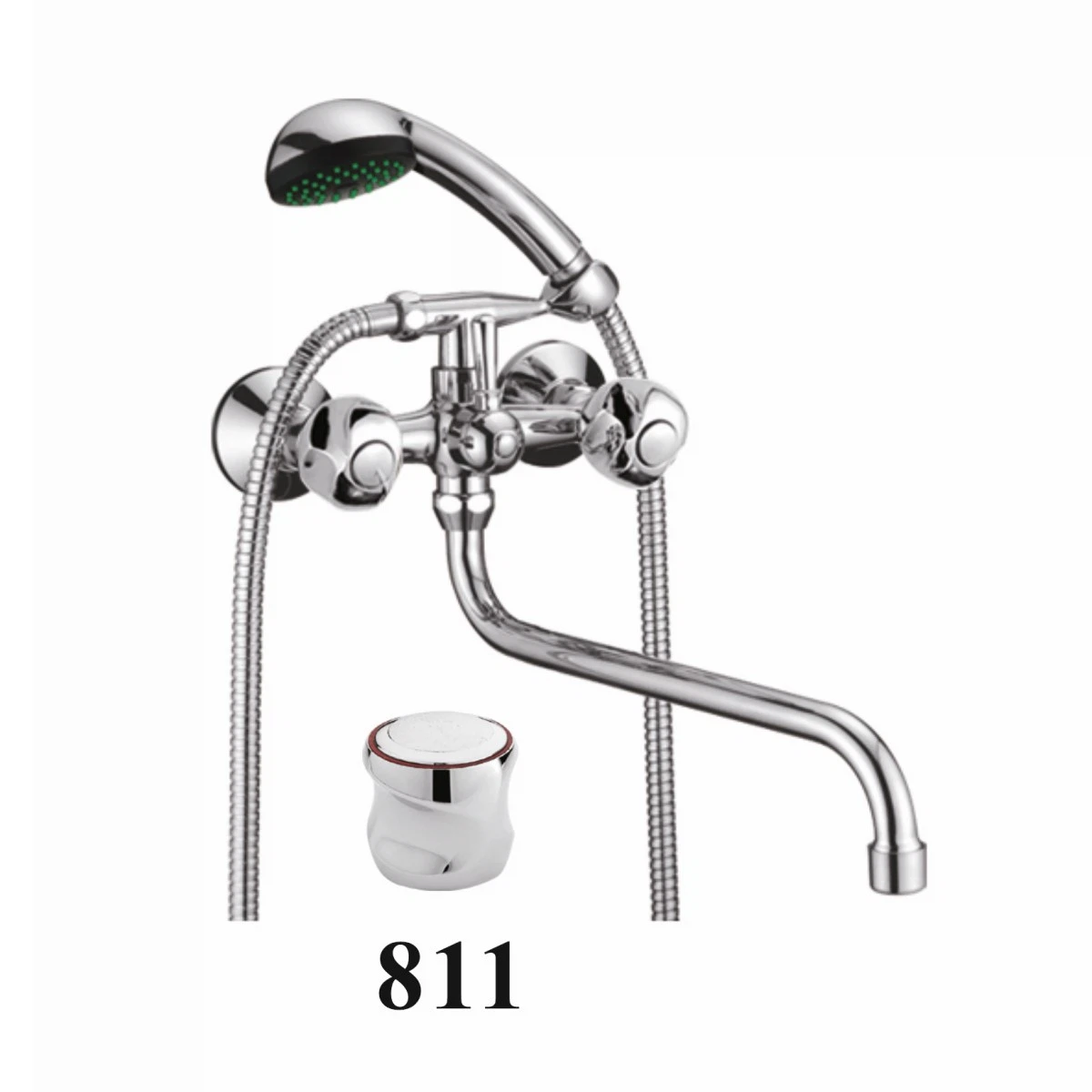 Изображение товара Смеситель для ванны D-Lin D140811 с длинным поворотным изливом и хромовым покрытием