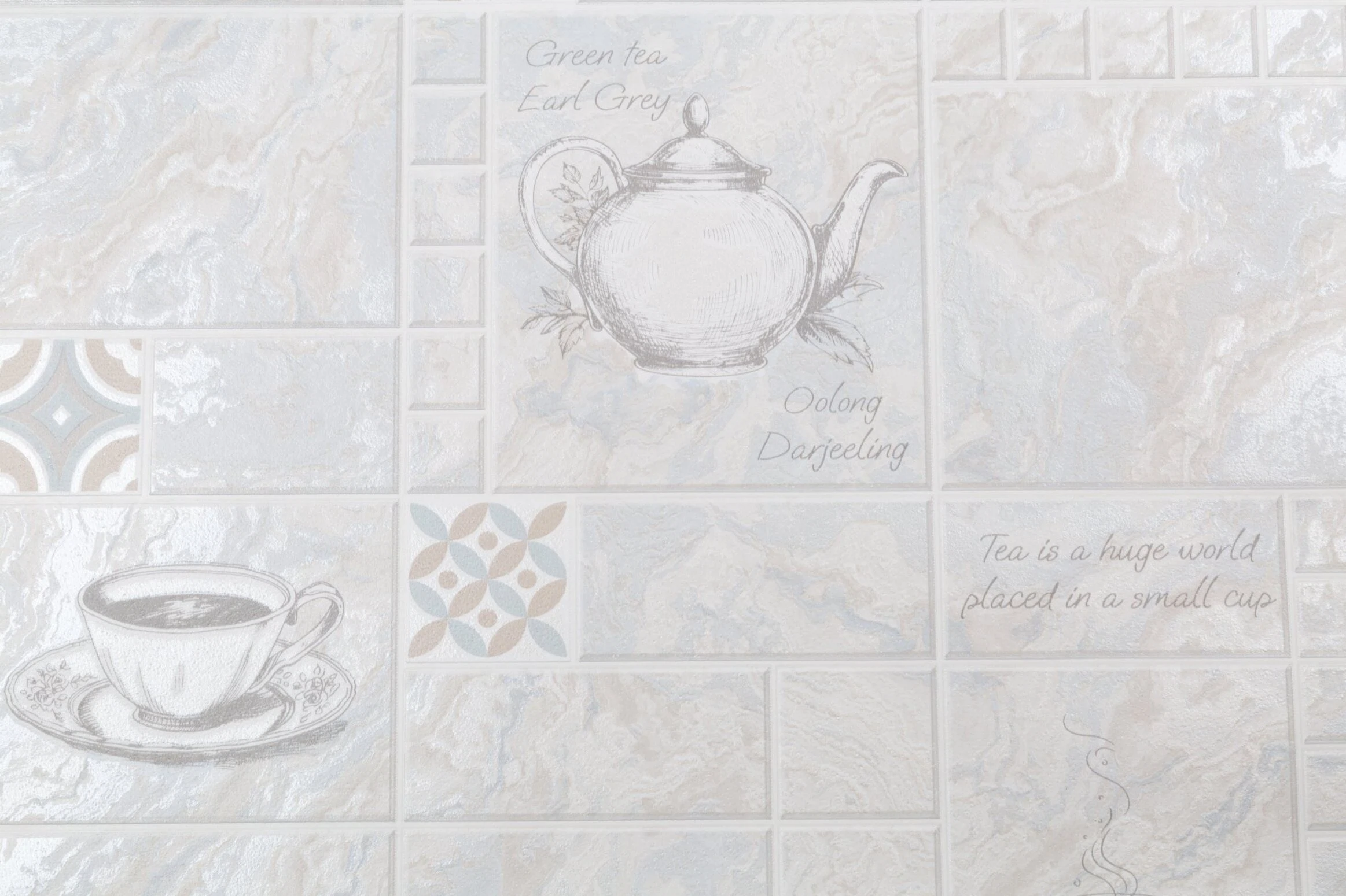 Изображение товара Обои виниловые PALITRA home Tea Time серые 10,05х0,53м