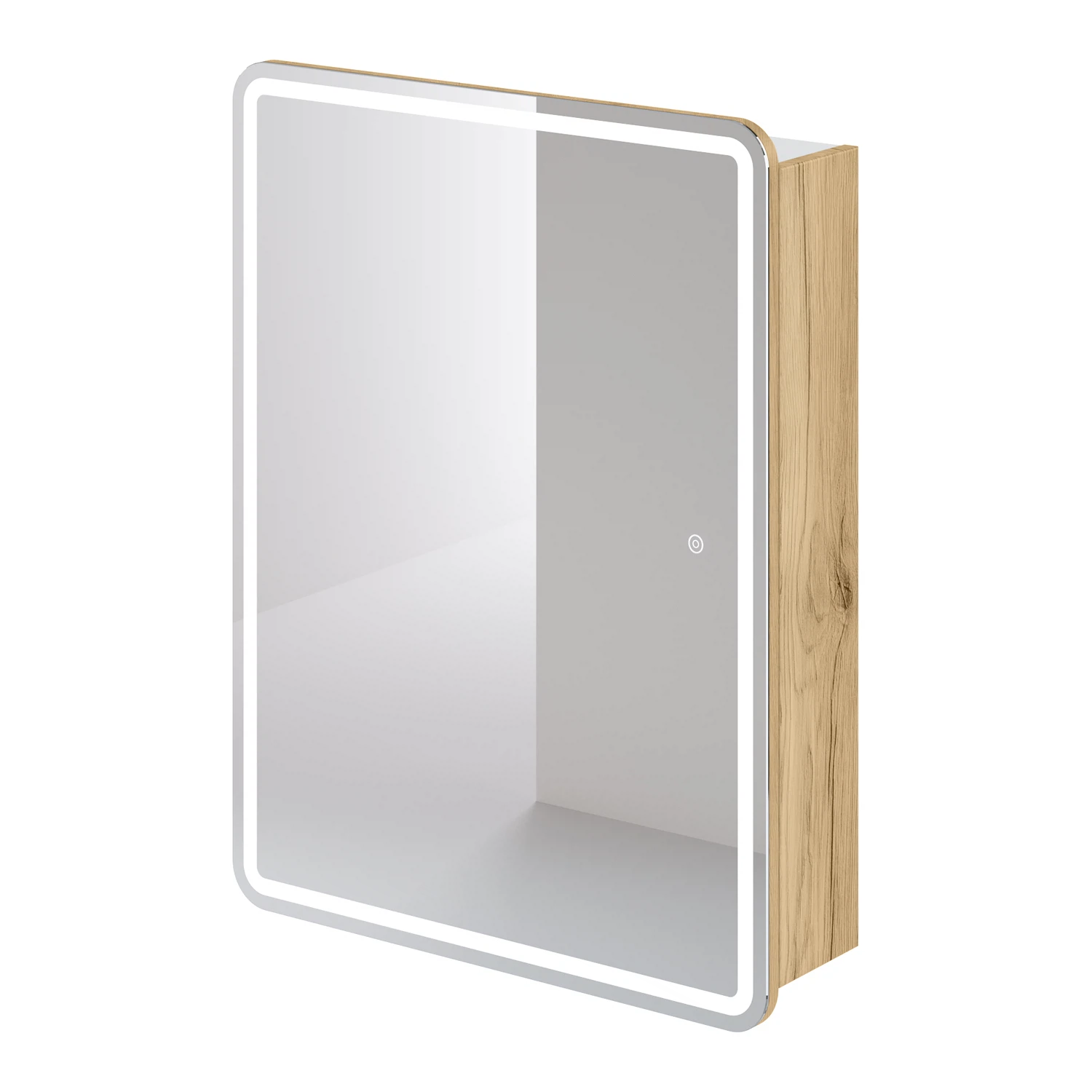 Изображение товара Зеркальный шкаф с подсветкой Итана Glori 60 1С универсальный Дуб Мавелла Голд