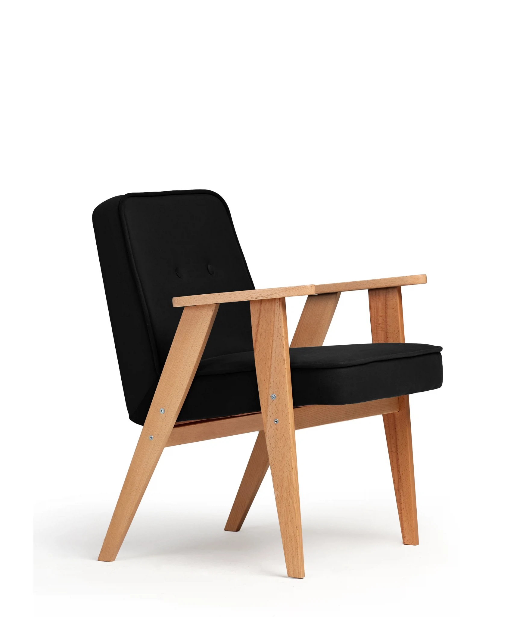 Изображение товара Кресло стул Несс мягкое, с подлокотниками, на деревянных ножках