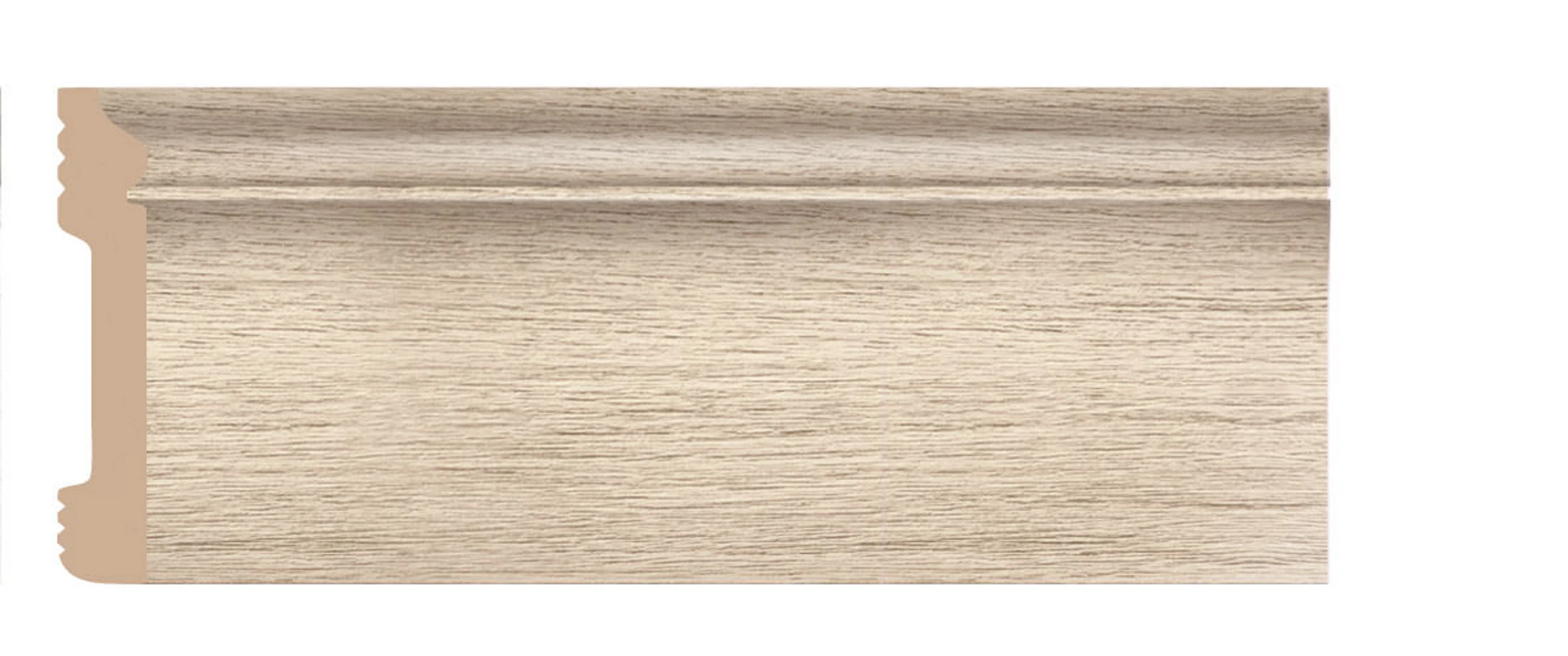 Изображение товара Плинтус напольный 79х13х2400 Дуб Светлый Stenopol влагостойкий кабель-канал