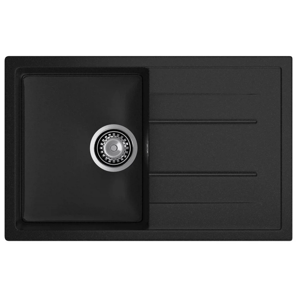 Изображение товара Кухонная мойка GranFest QUADRO 780L, черный, искусственный мрамор