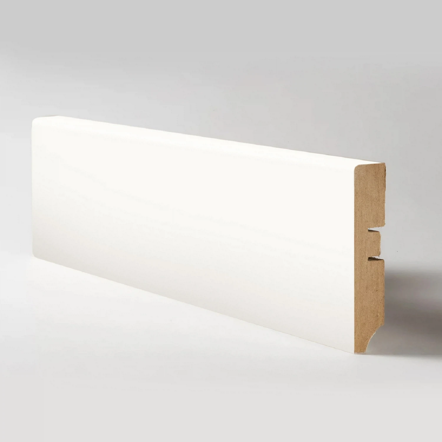 Изображение товара МДФ ламинированный плинтус белый для покраски 2070х80х16 мм 10 шт Profbuild