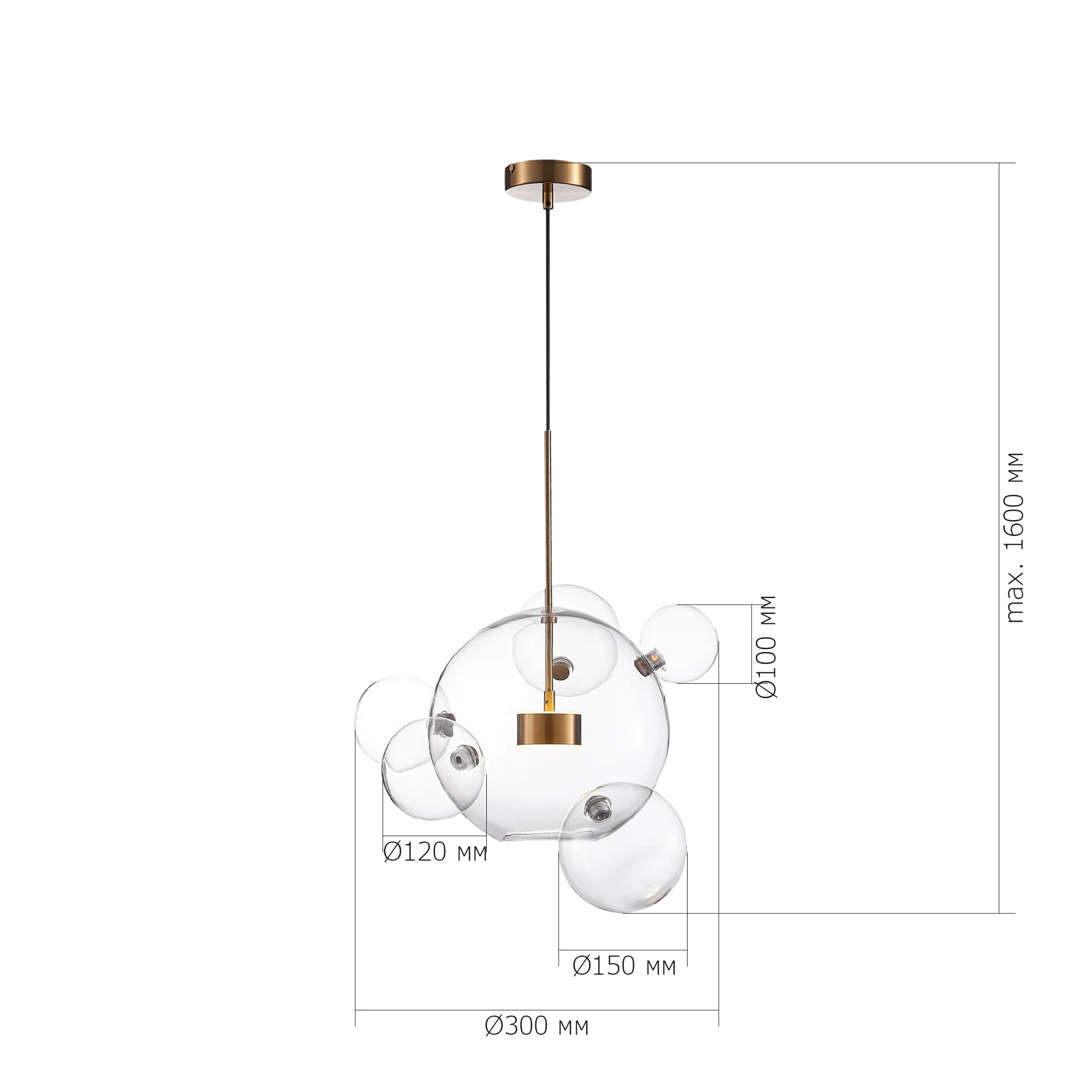 Изображение товара Светильник подвесной BOPONE LED 14W 3000K с регуляцией высоты