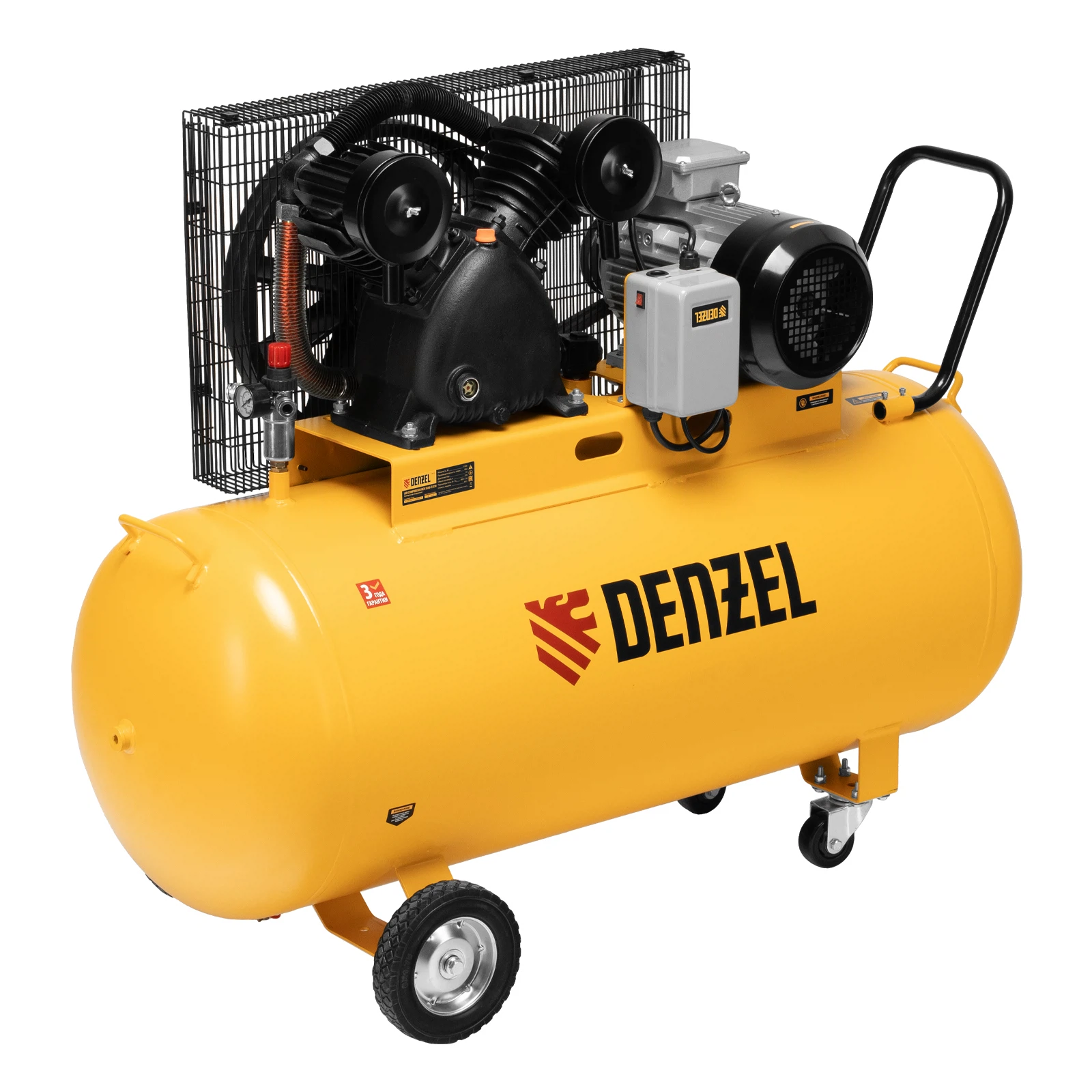 Изображение товара Профессиональный воздушный компрессор Denzel BCV 5500-T/270, ремень, 5,5 кВт, 850 л/мин