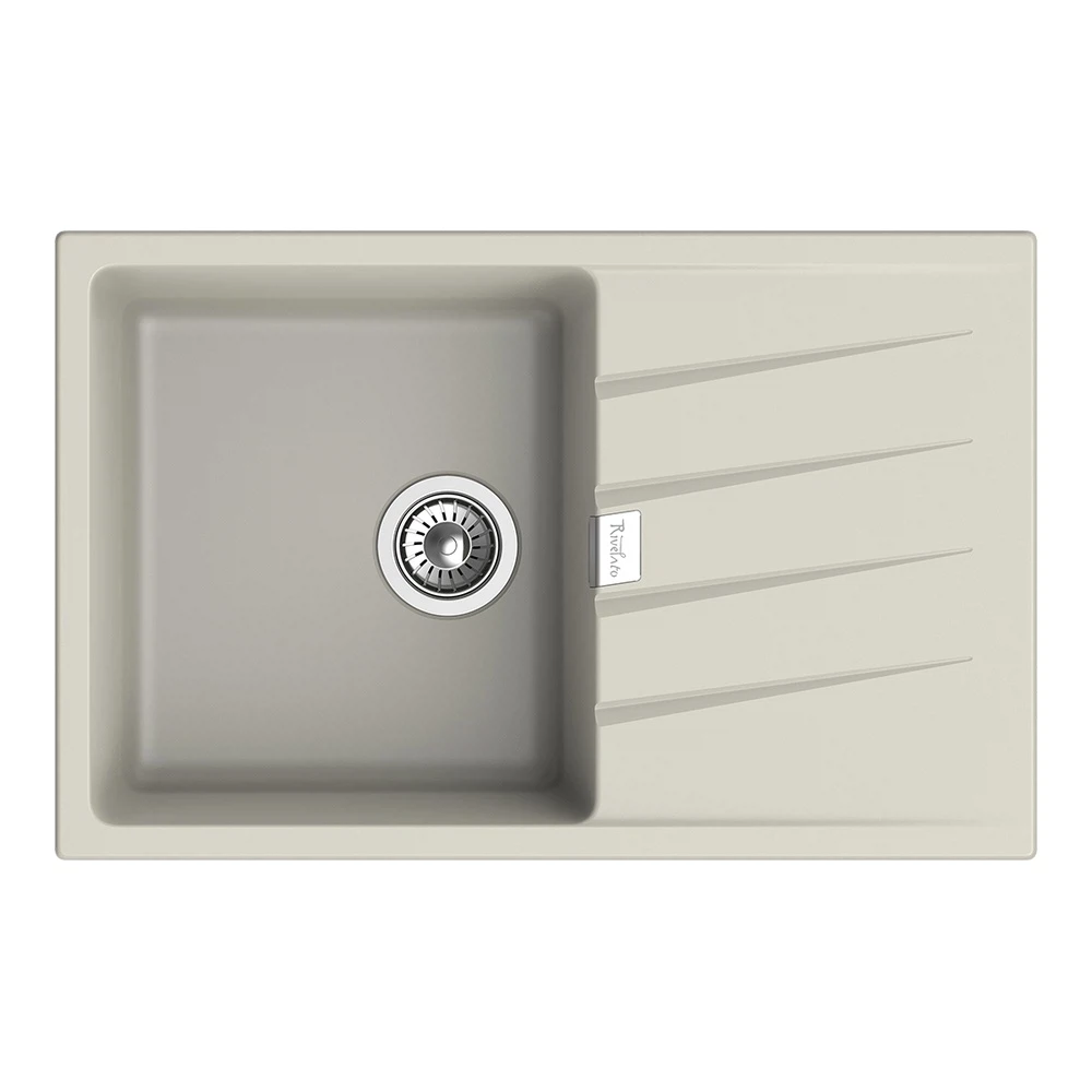 Изображение товара Rivelato RM-78 RAUM темно-бежевый — кварцевая мойка 780x500 мм