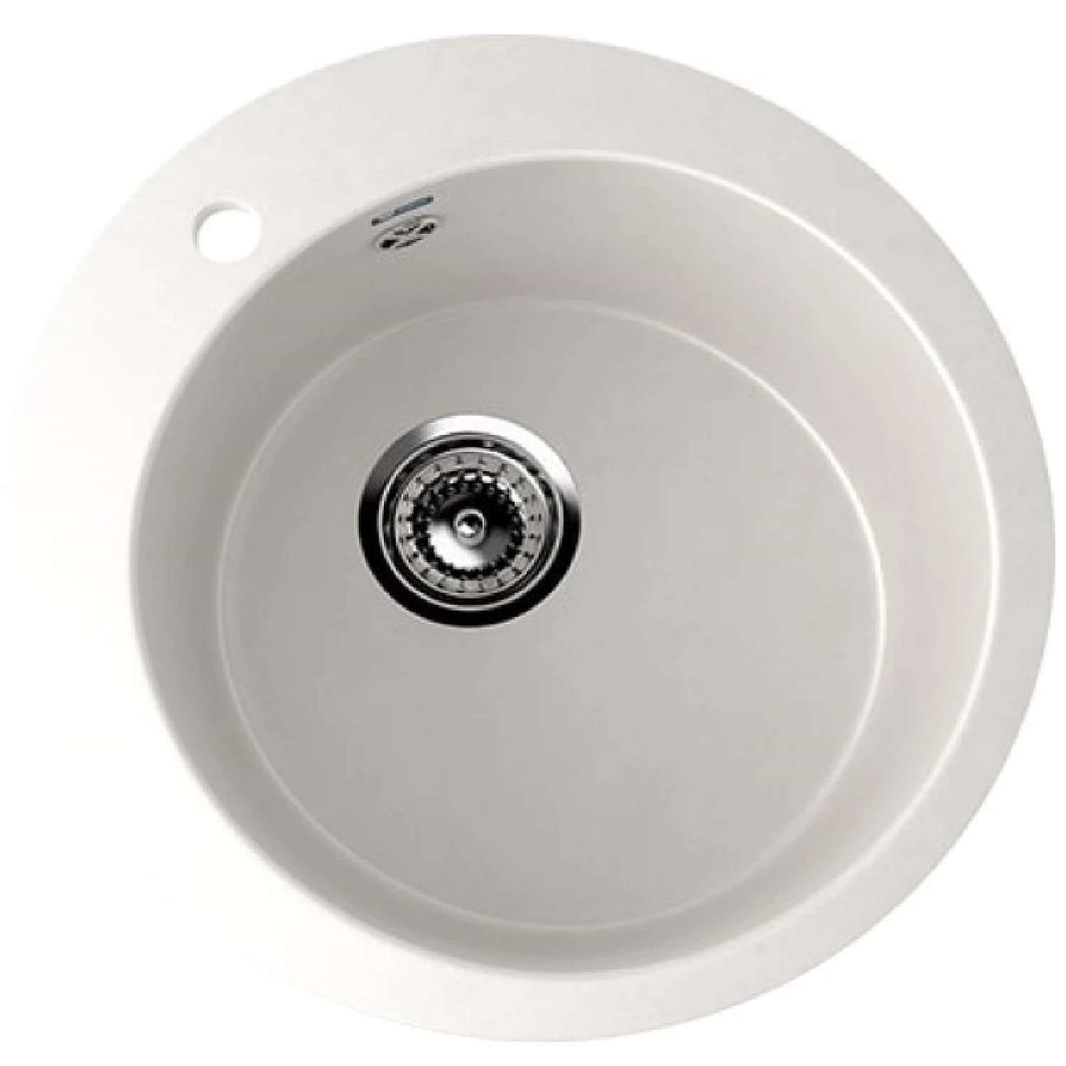 Изображение товара Кухонная мойка Ulgran U-405-341 из искусственного мрамора, белая, круглая