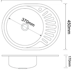 MD6-5745OVL Кухонная мойка