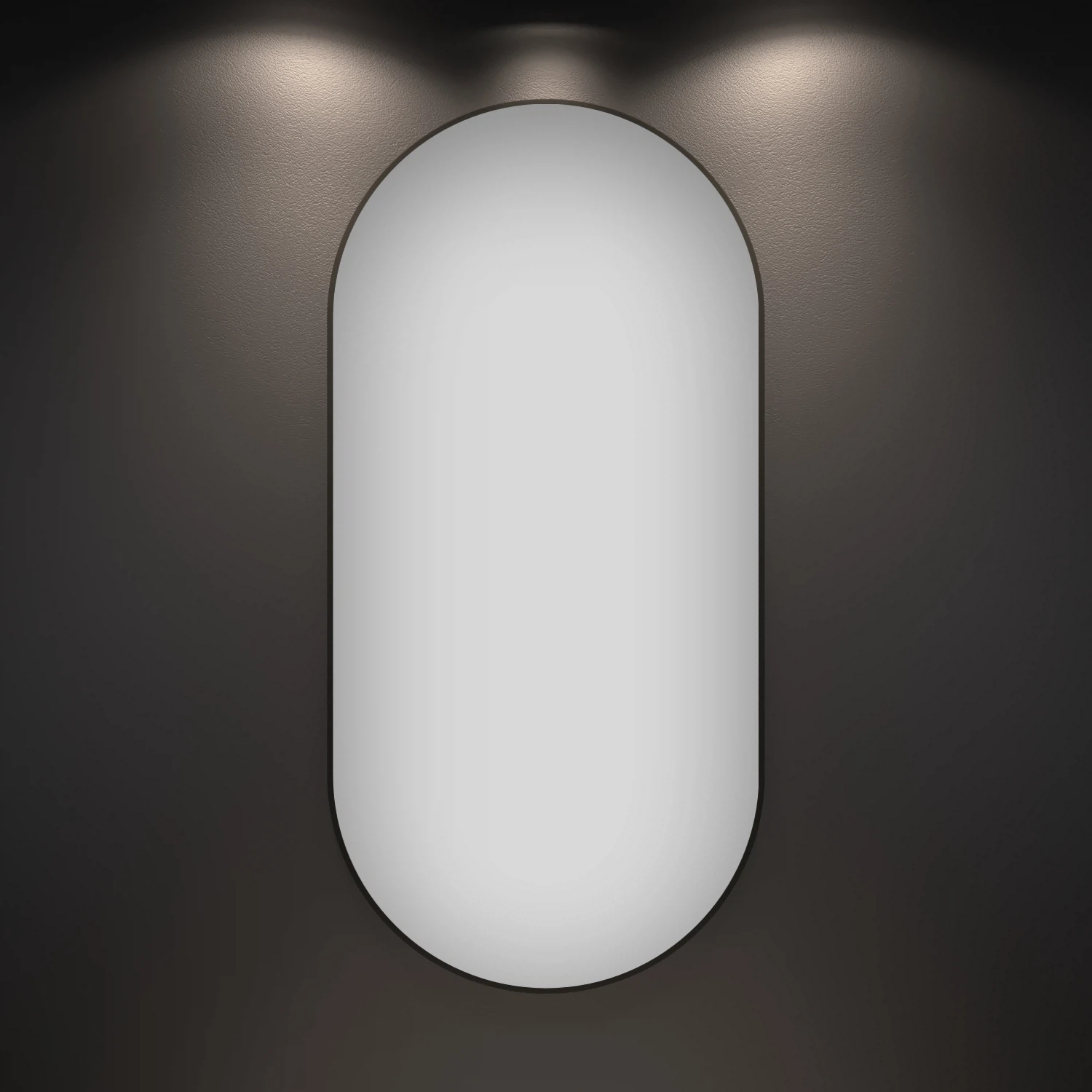 Изображение товара Настенное овальное зеркало 50x90 см Wellsee 7 Rays' Spectrum без подсветки для ванной