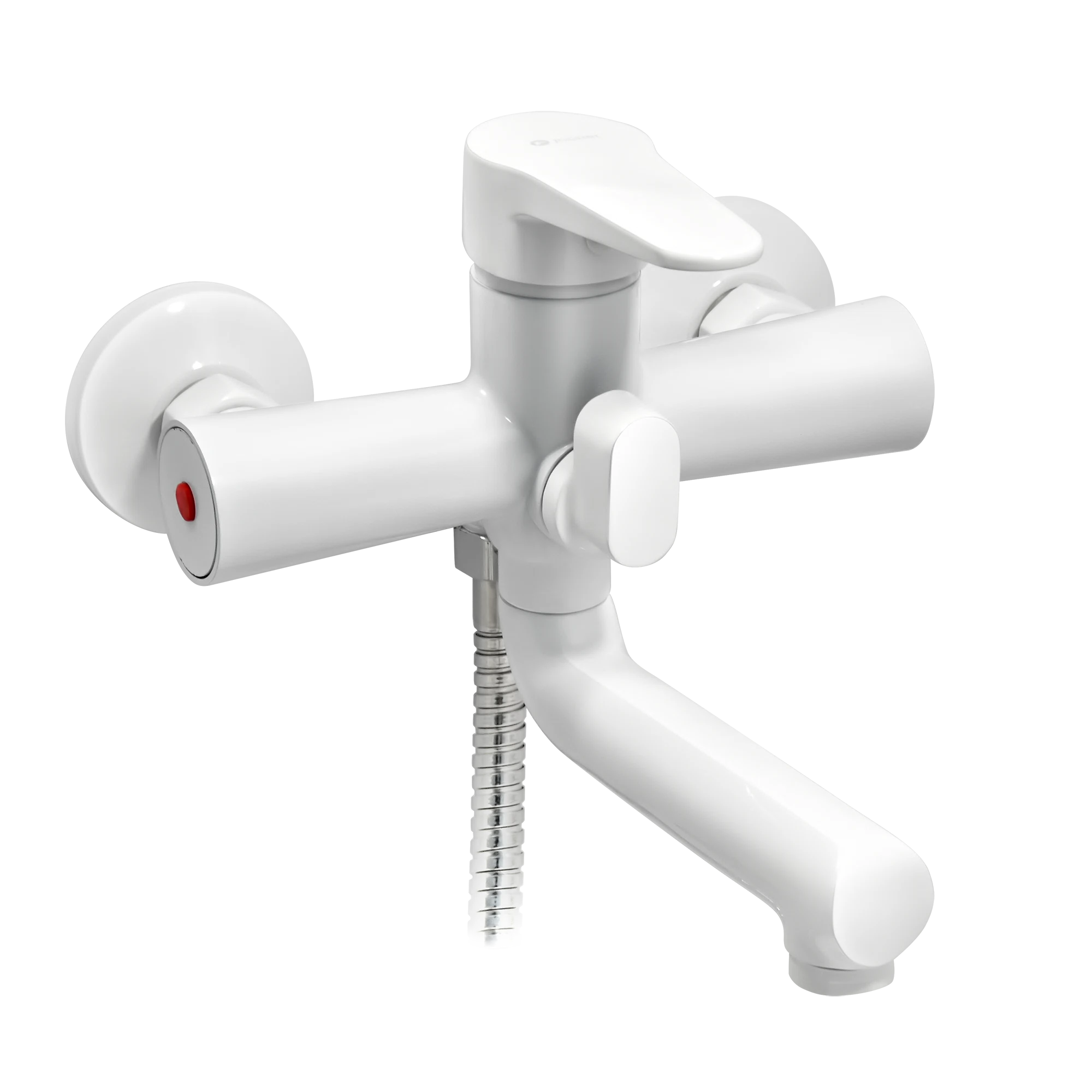 Изображение товара Рычажный смеситель для умывальника Juguni Juguni белый, длинный излив 0402.159