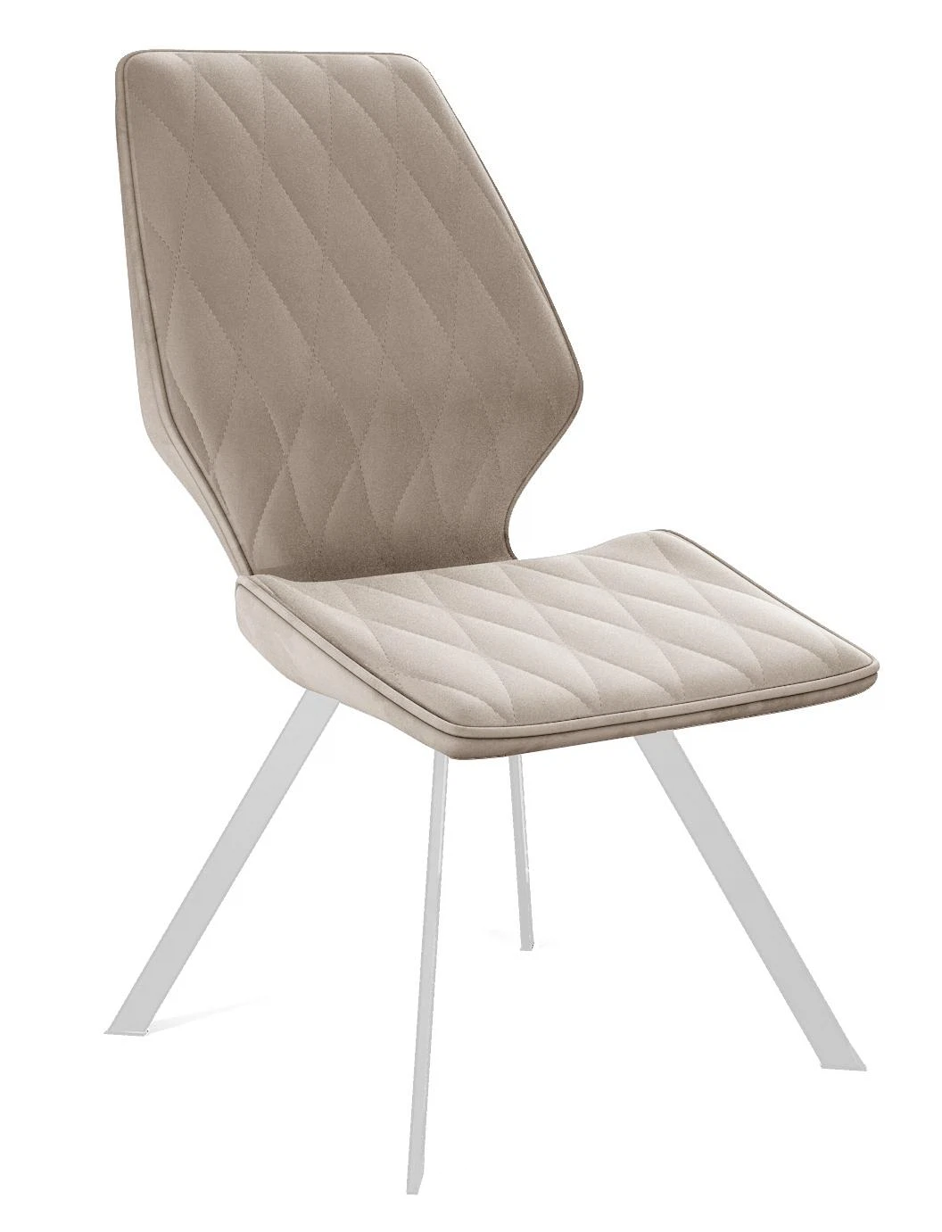 Изображение товара Стул DikLine 242M B03 бежевый с металлическим каркасом и микровелюром