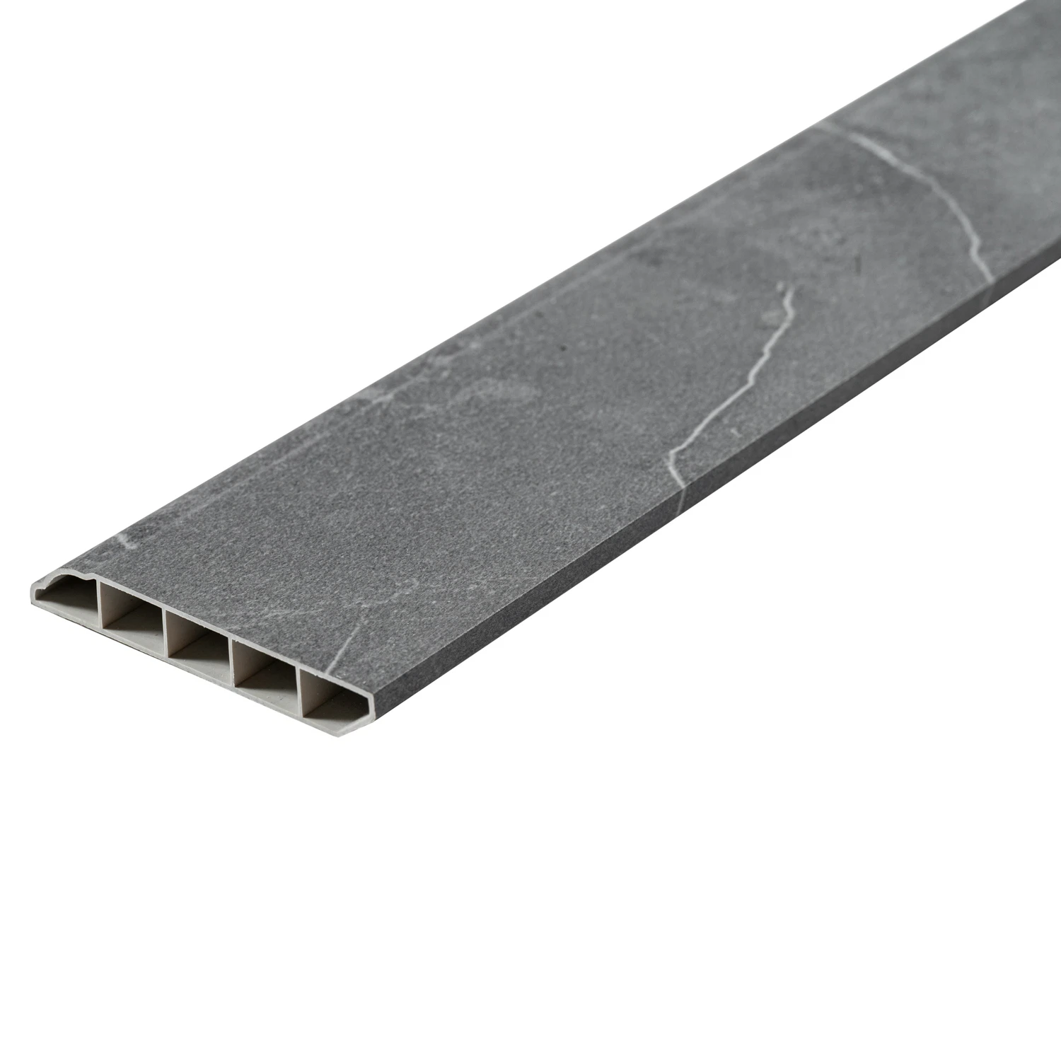 Изображение товара Напольный (потолочный) плинтус, 2400х80х12 мм, мрамор Лемнос