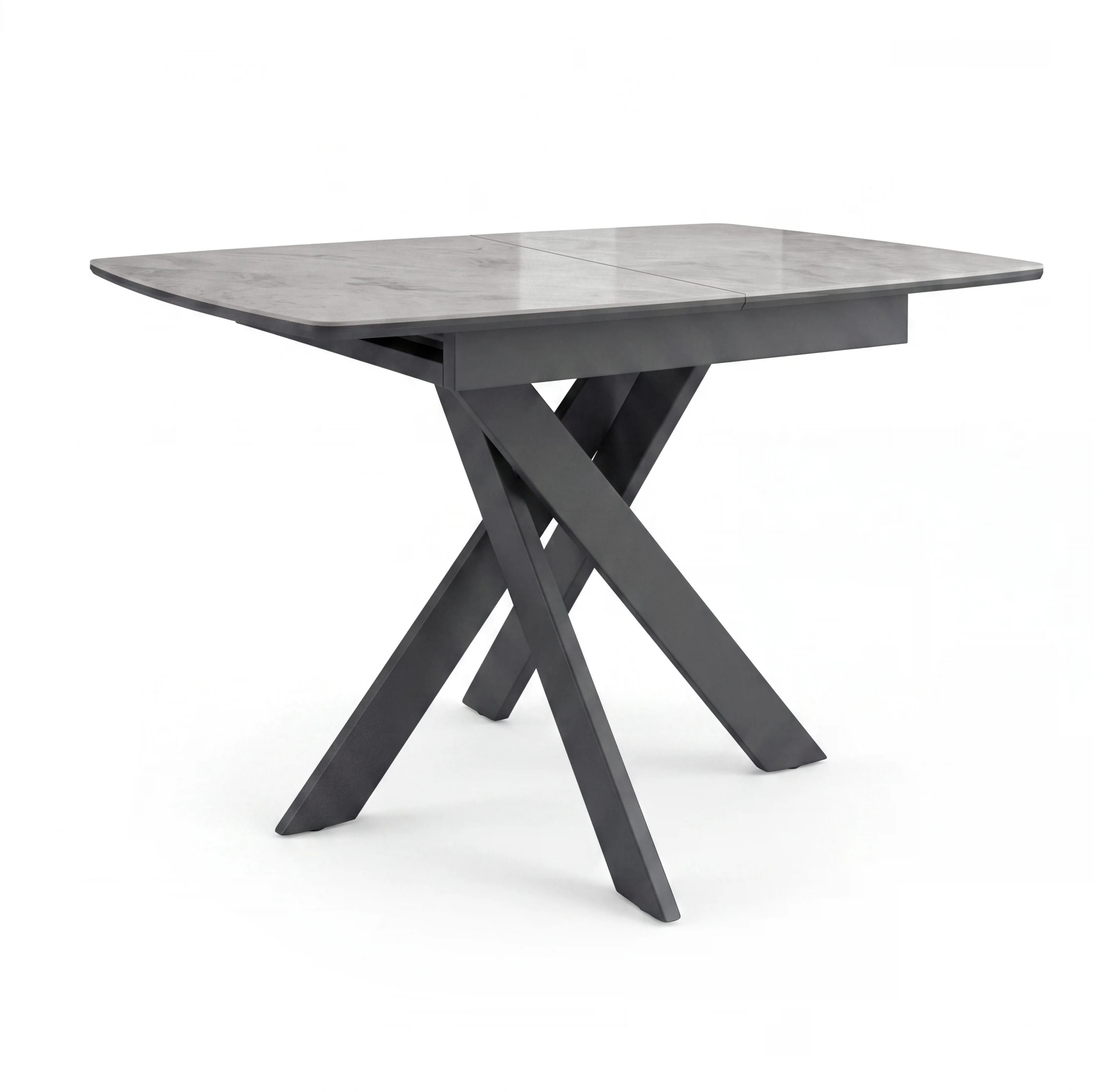 Изображение товара Стол DikLine DKB110, Керамика Italian Grey (глянец серый)/подстолье черное/опоры черные