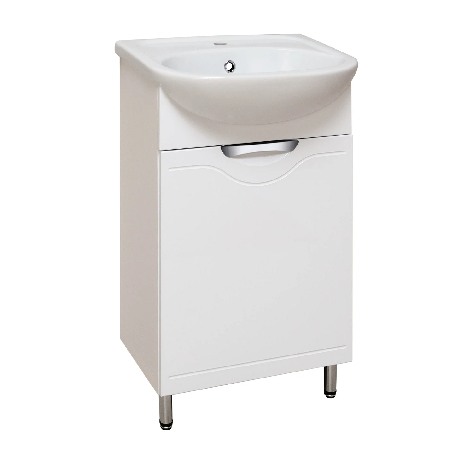 Изображение товара Тумба под раковину Runo Фортуна 50 для ванной комнаты белая напольная